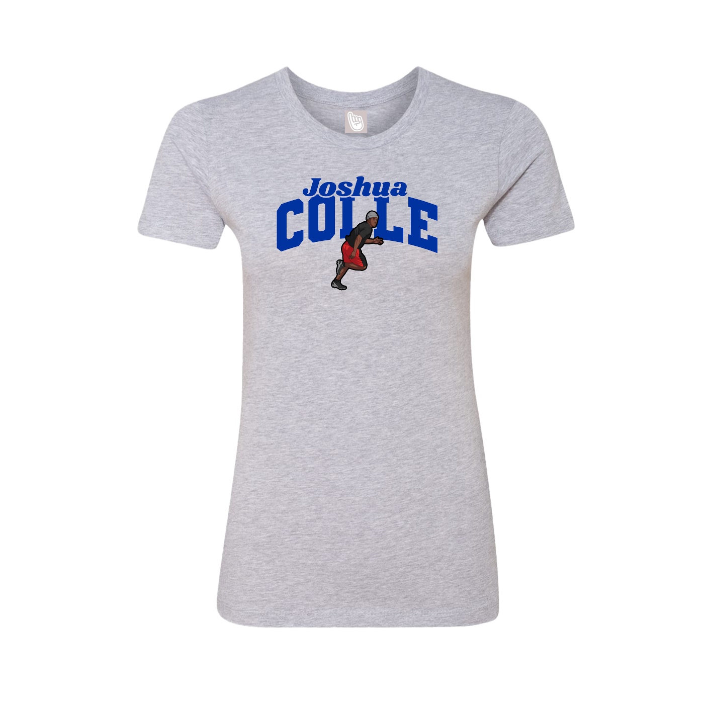 Fitted Women's Tee — Signature Arch in Grey
