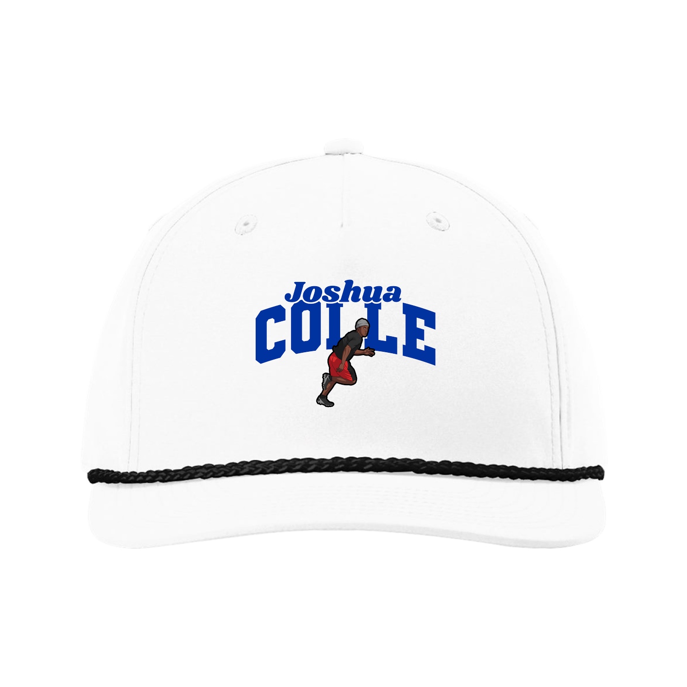 Five-Panel Classic Rope Cap — Signature Arch in White