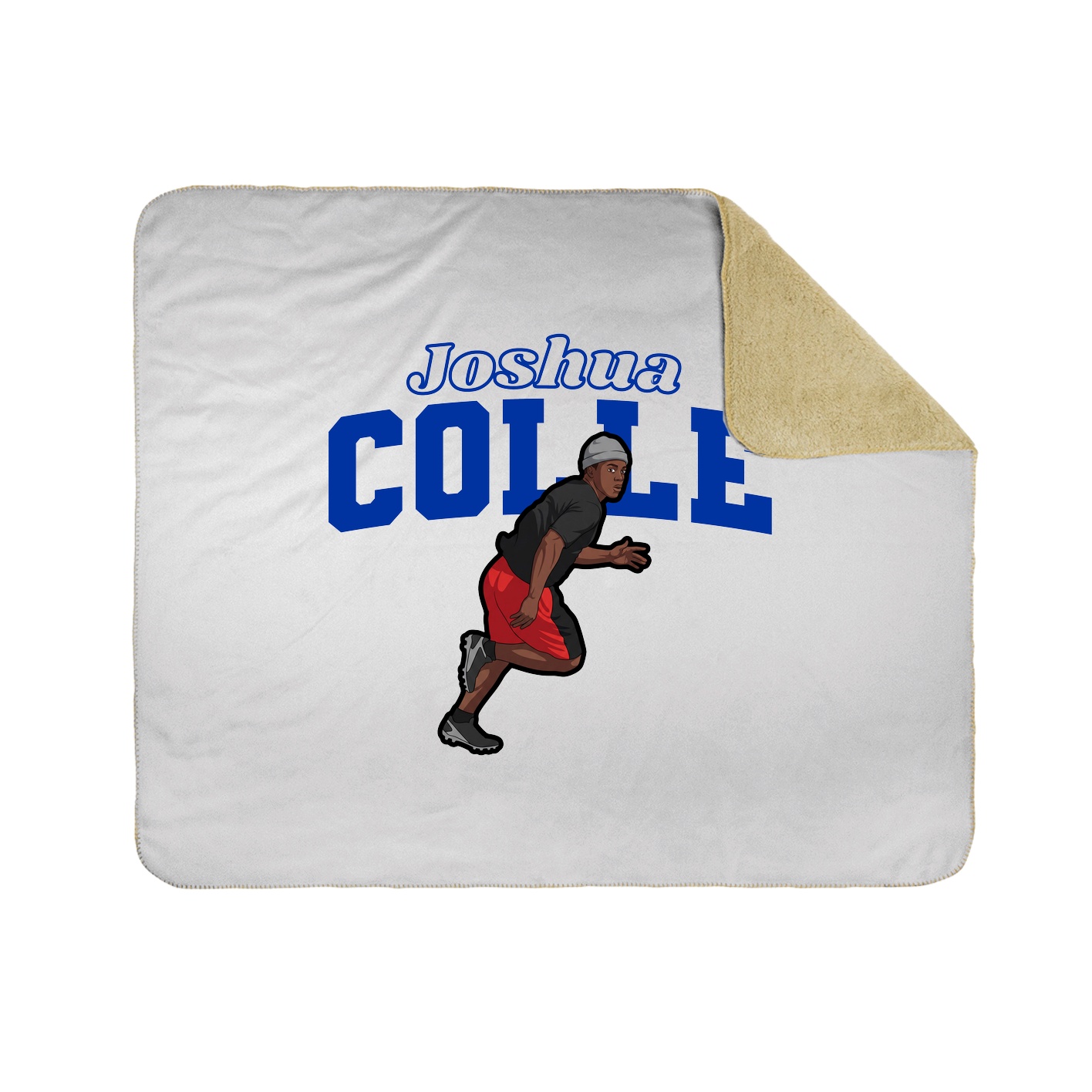 Throw Blanket — Name Arch in White