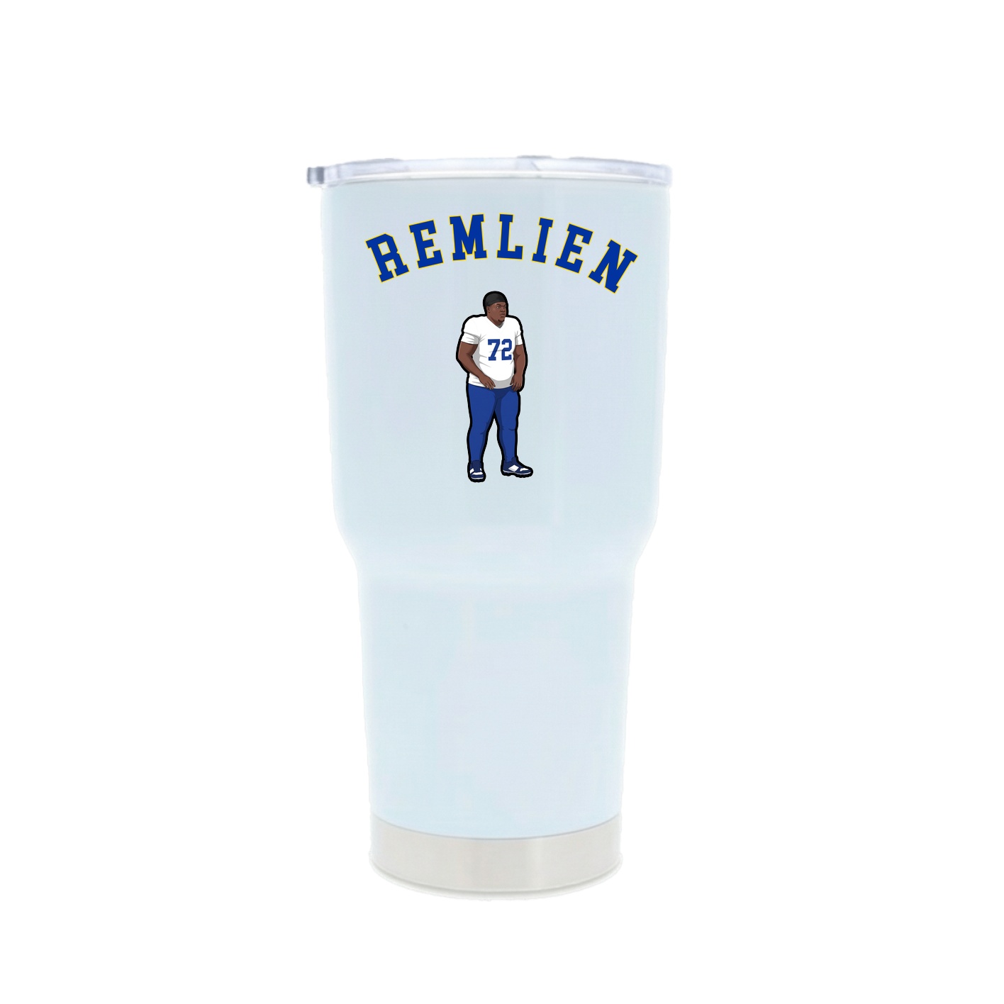 30oz Stainless Steel Tumbler — Shirsey Arch in White