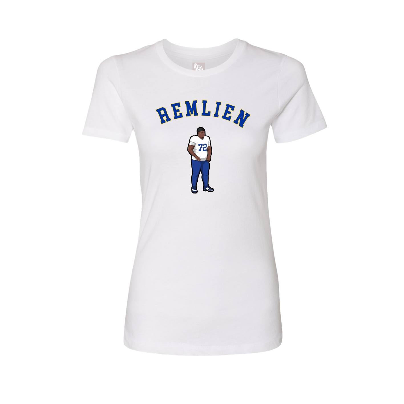 Fitted Women's Tee — Shirsey Arch in White