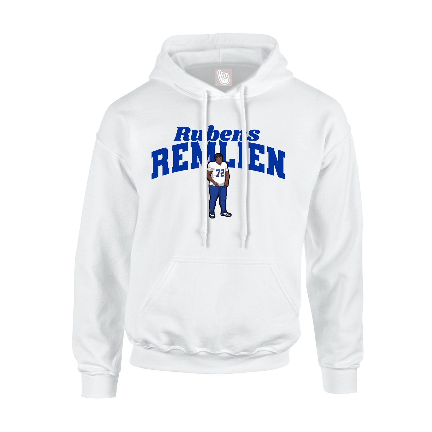Youth Hoodie — Signature Arch in White