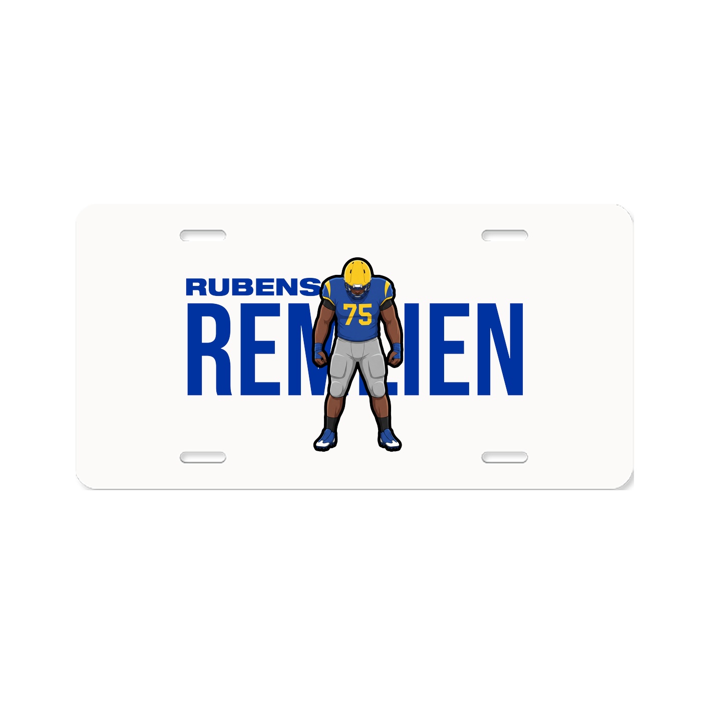 License Plate — Player Name in Classic
