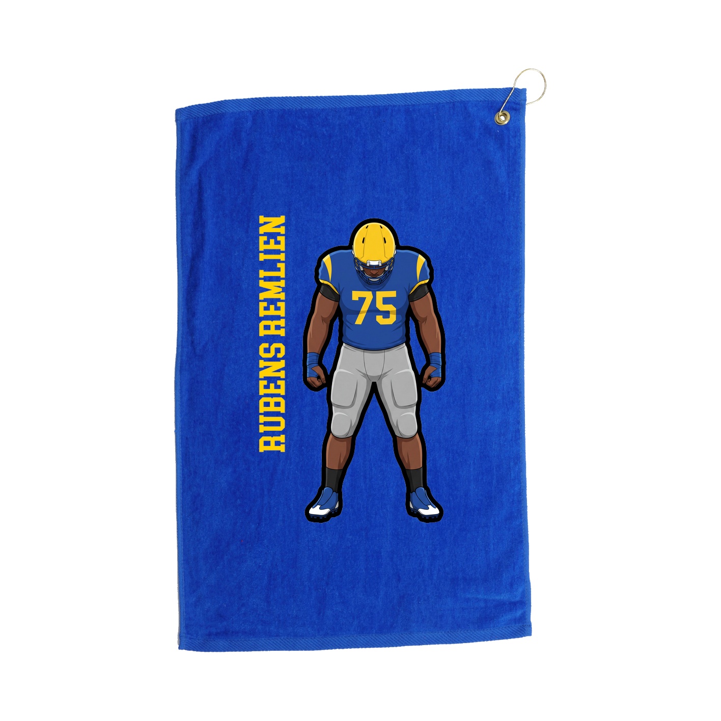Golf Towel — Name Vertical in Royal