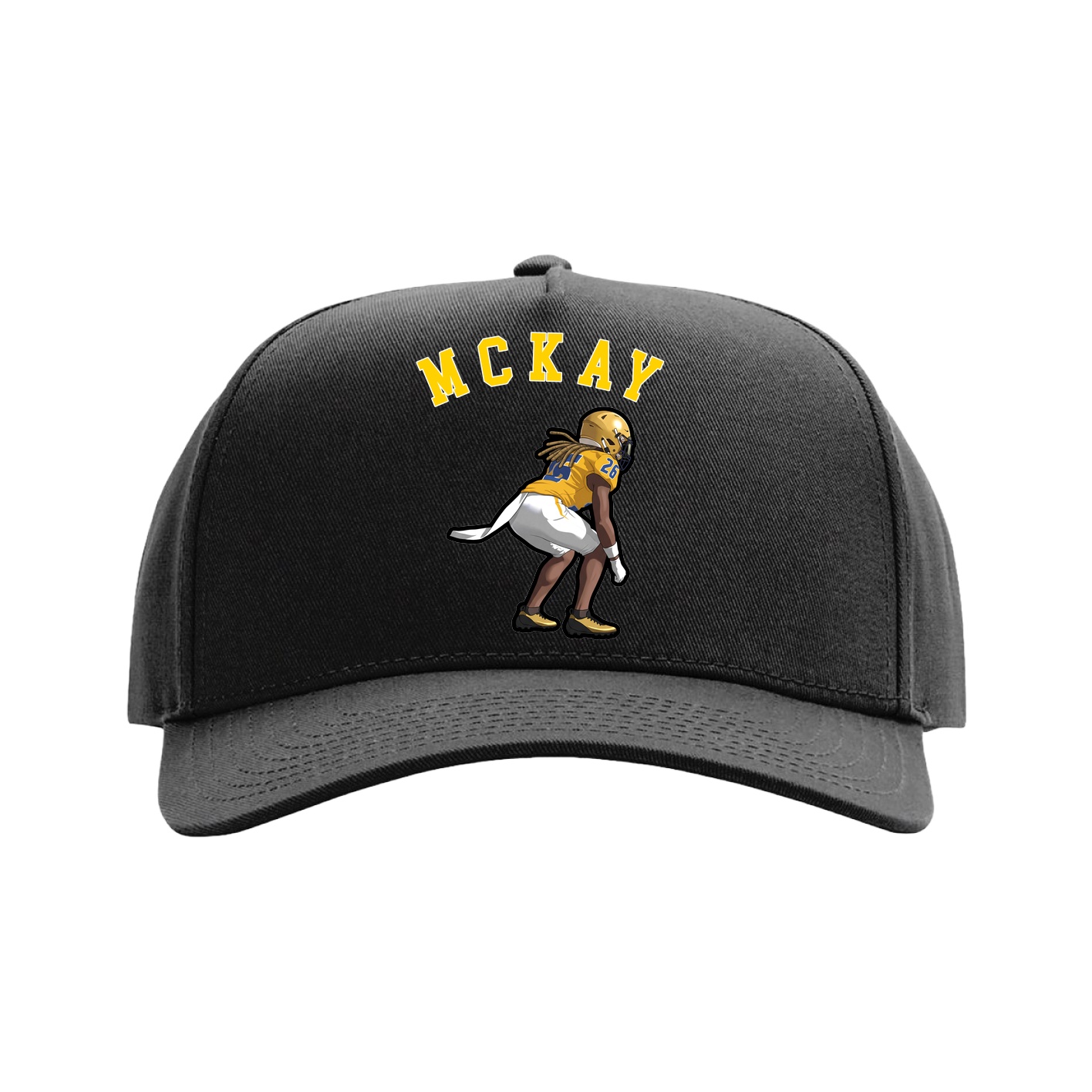 Full Fabric Five-Panel Champ Cap — Shirsey Arch in Black