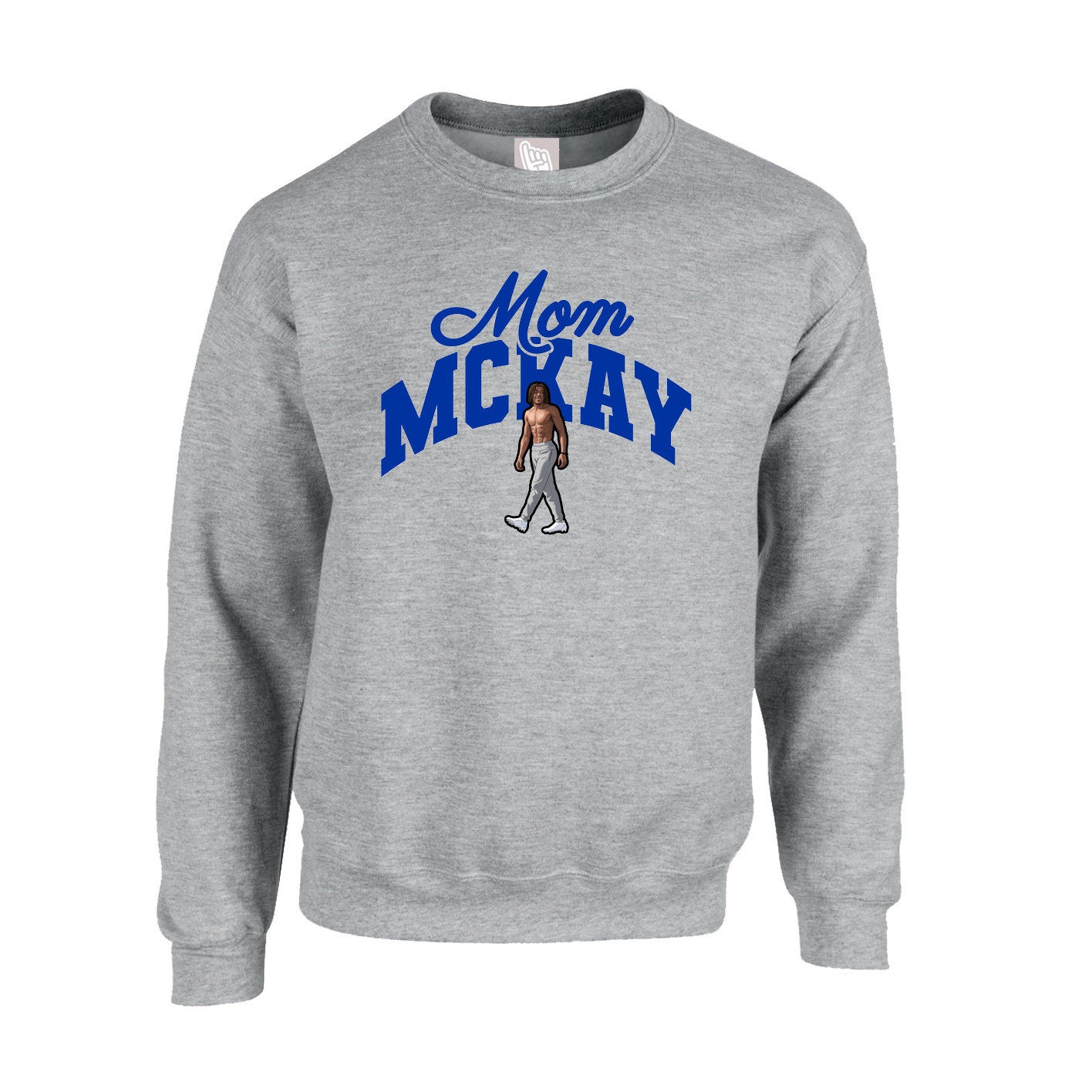 Fleece Crew — Mothers Day Arch in Grey