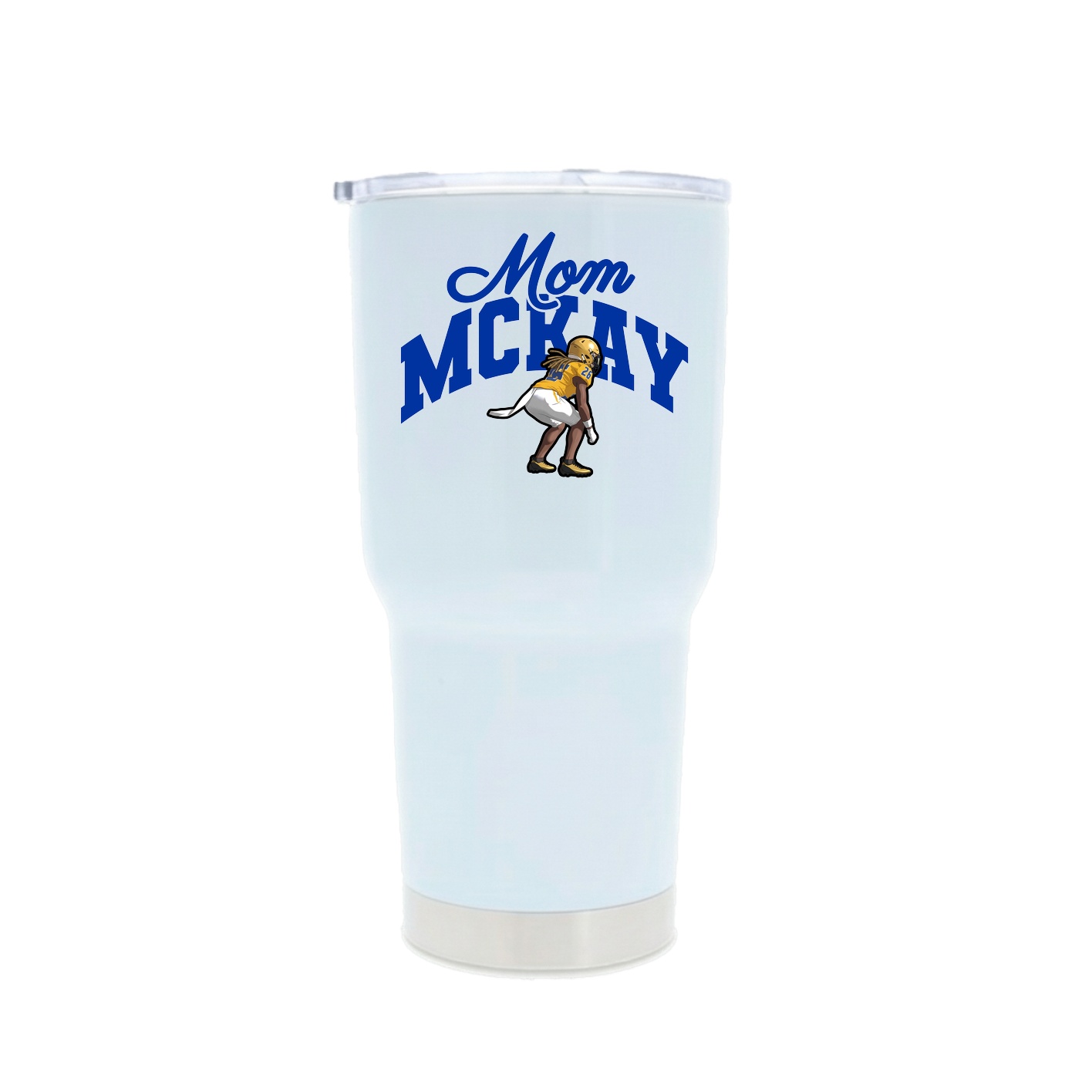 30oz Stainless Steel Tumbler — Mothers Day Arch in White