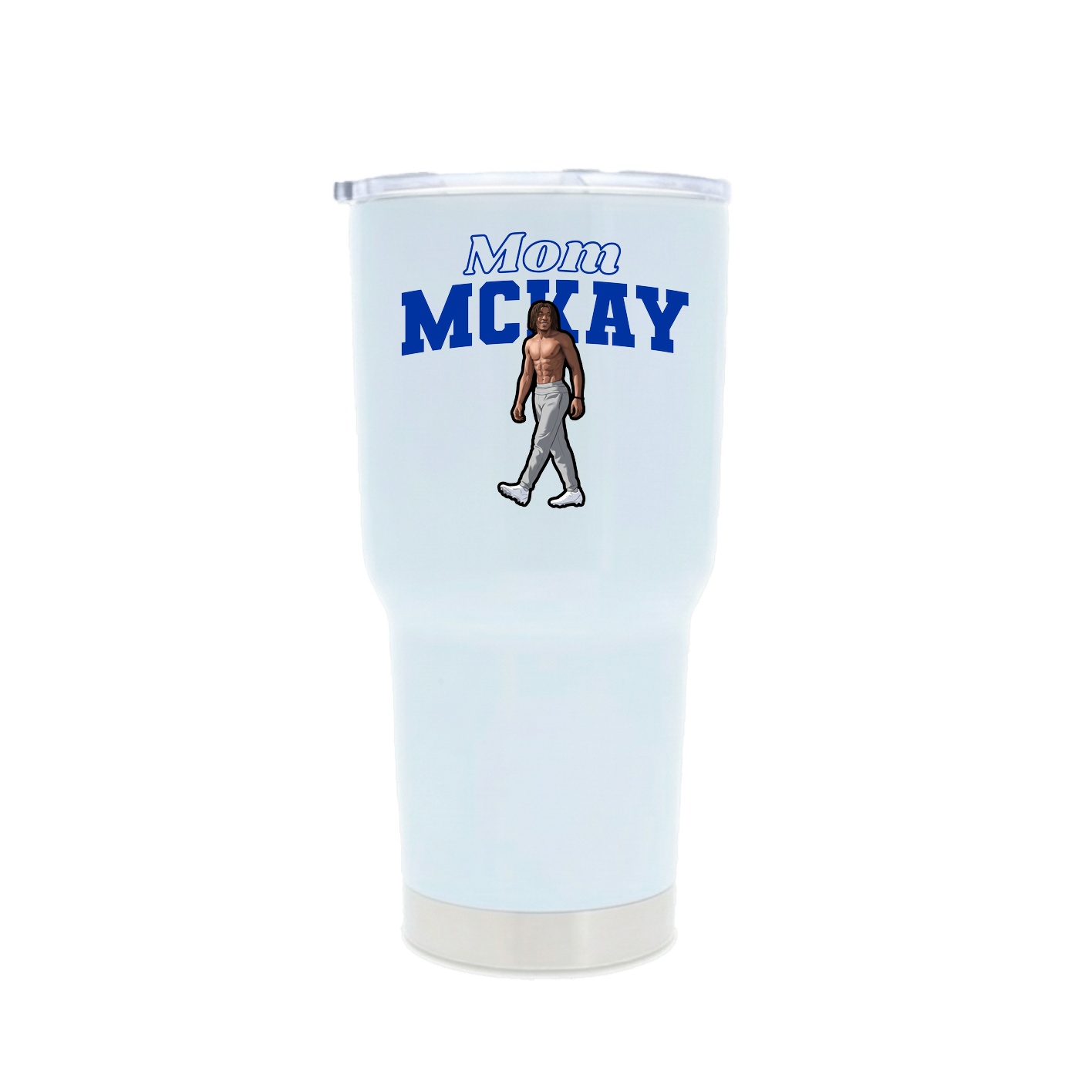 30oz Stainless Steel Tumbler — Mothers Day Block in White