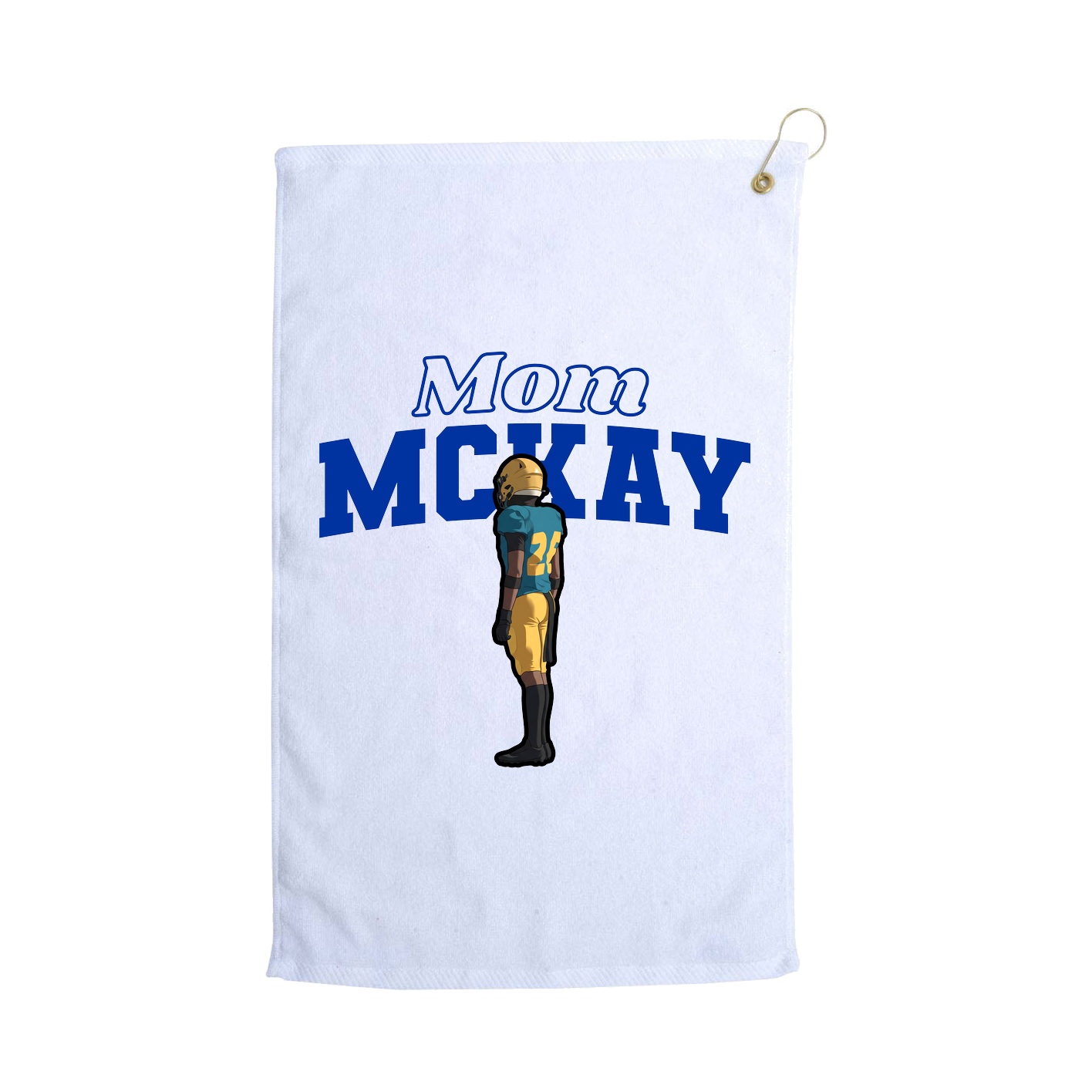 Golf Towel — Mothers Day Block in White