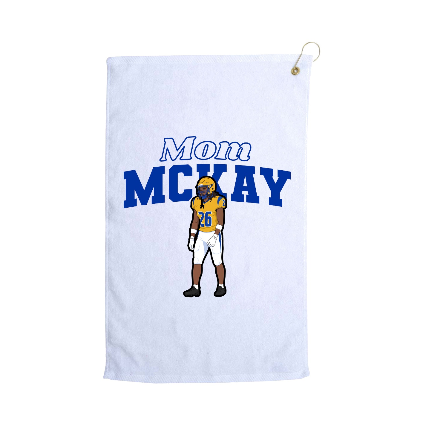 Golf Towel — Mothers Day Block in White