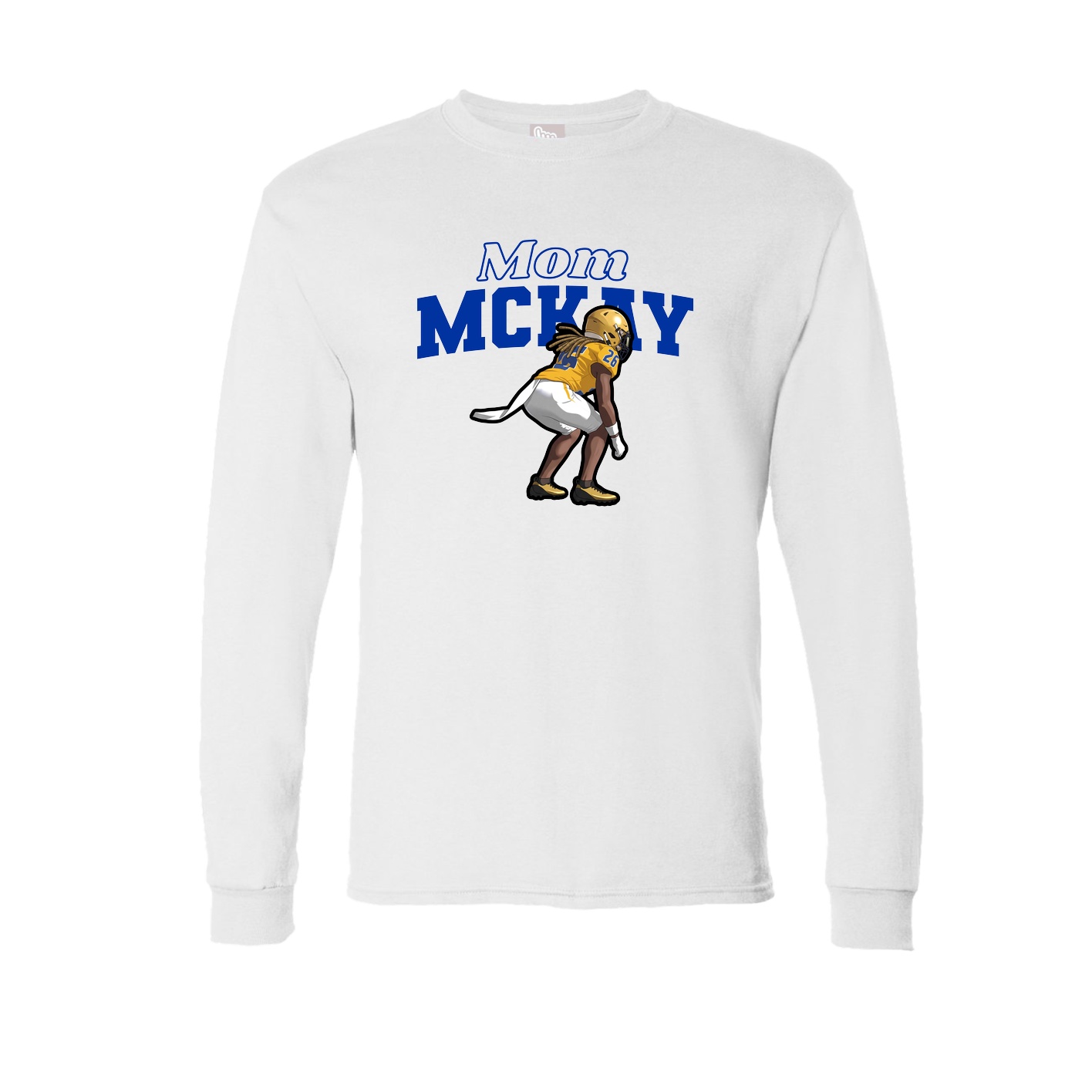 Long Sleeve Tee — Mothers Day Block in White