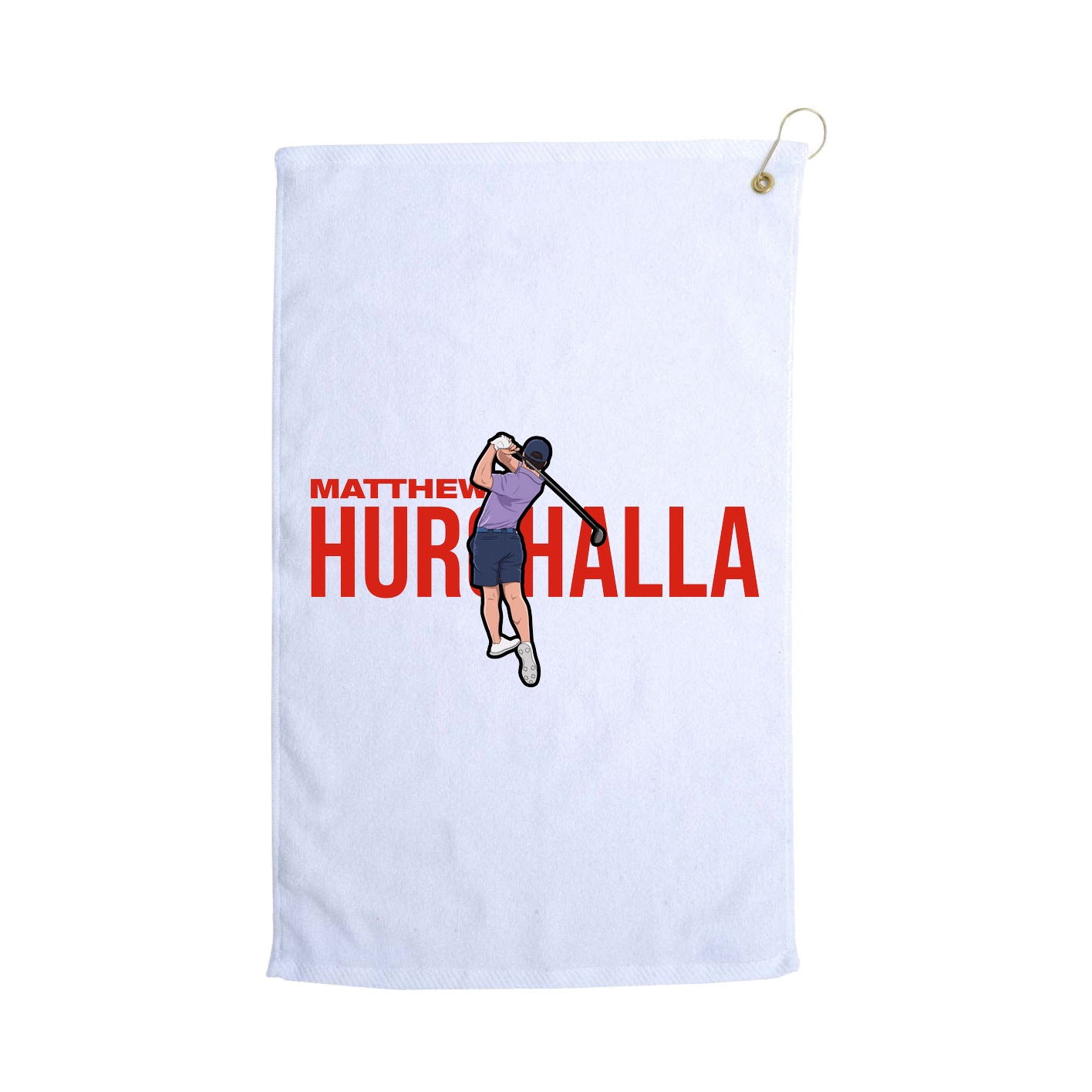 Golf Towel — Player Name in White