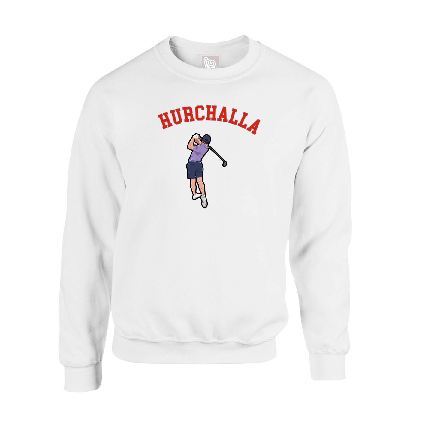 Fleece Crew — Shirsey Arch in White