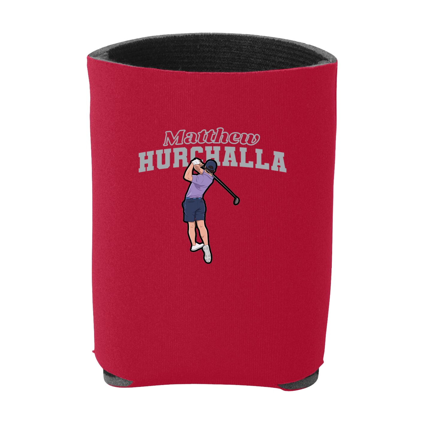 Can Holder — Name Arch in Red