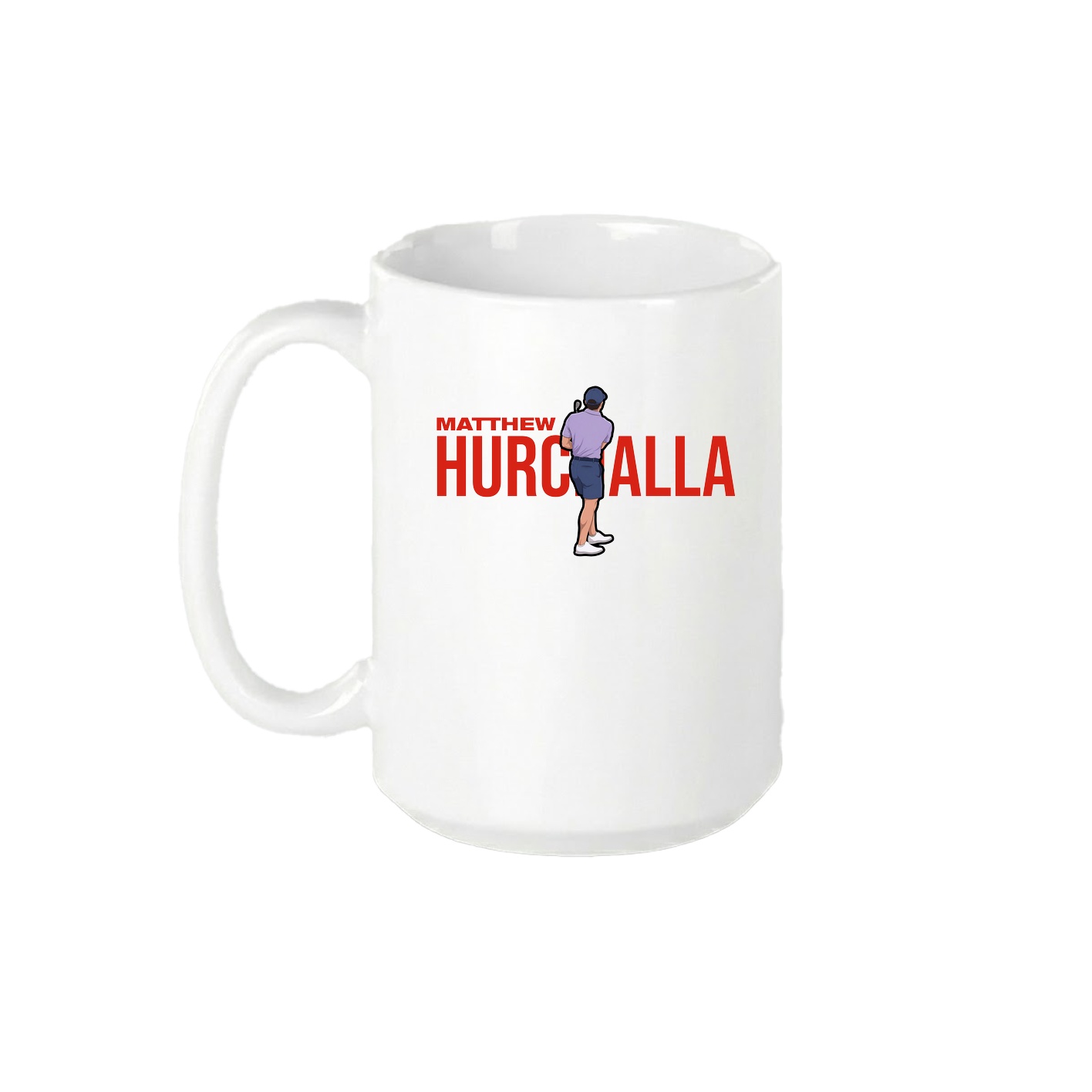 15oz Coffee Mug — Player Name in White
