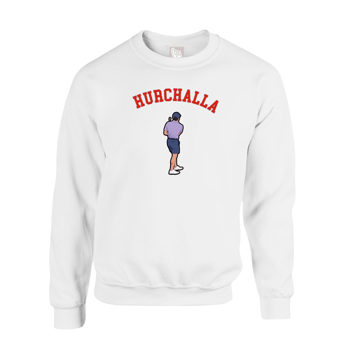 Fleece Crew — Shirsey Arch in White