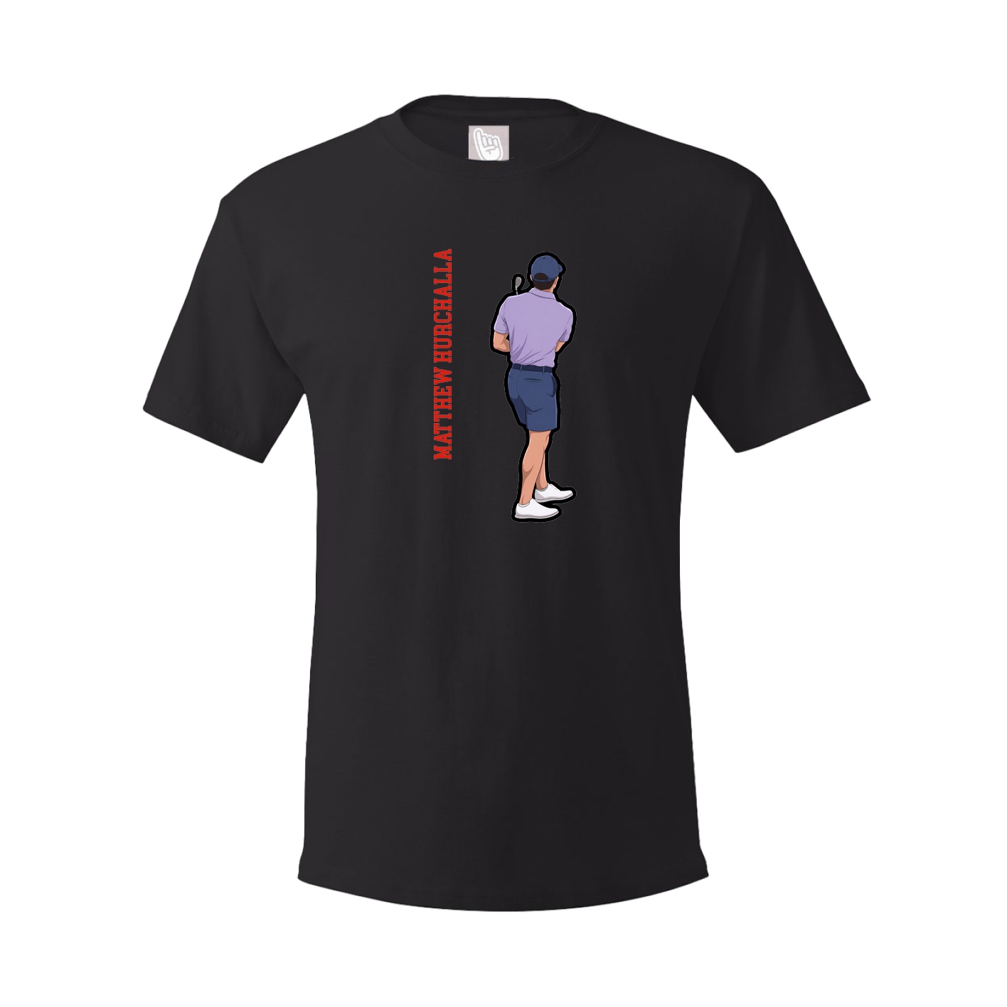 Youth Tee — Name Vertical in Black