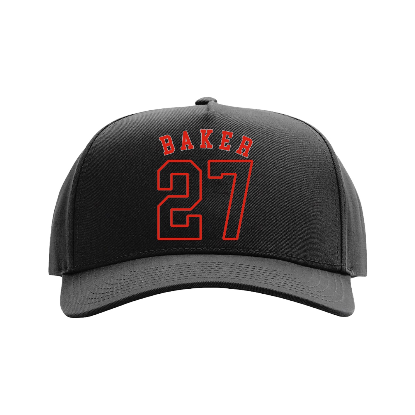 Full Fabric Five-Panel Champ Cap — Shirsey Arch in Black