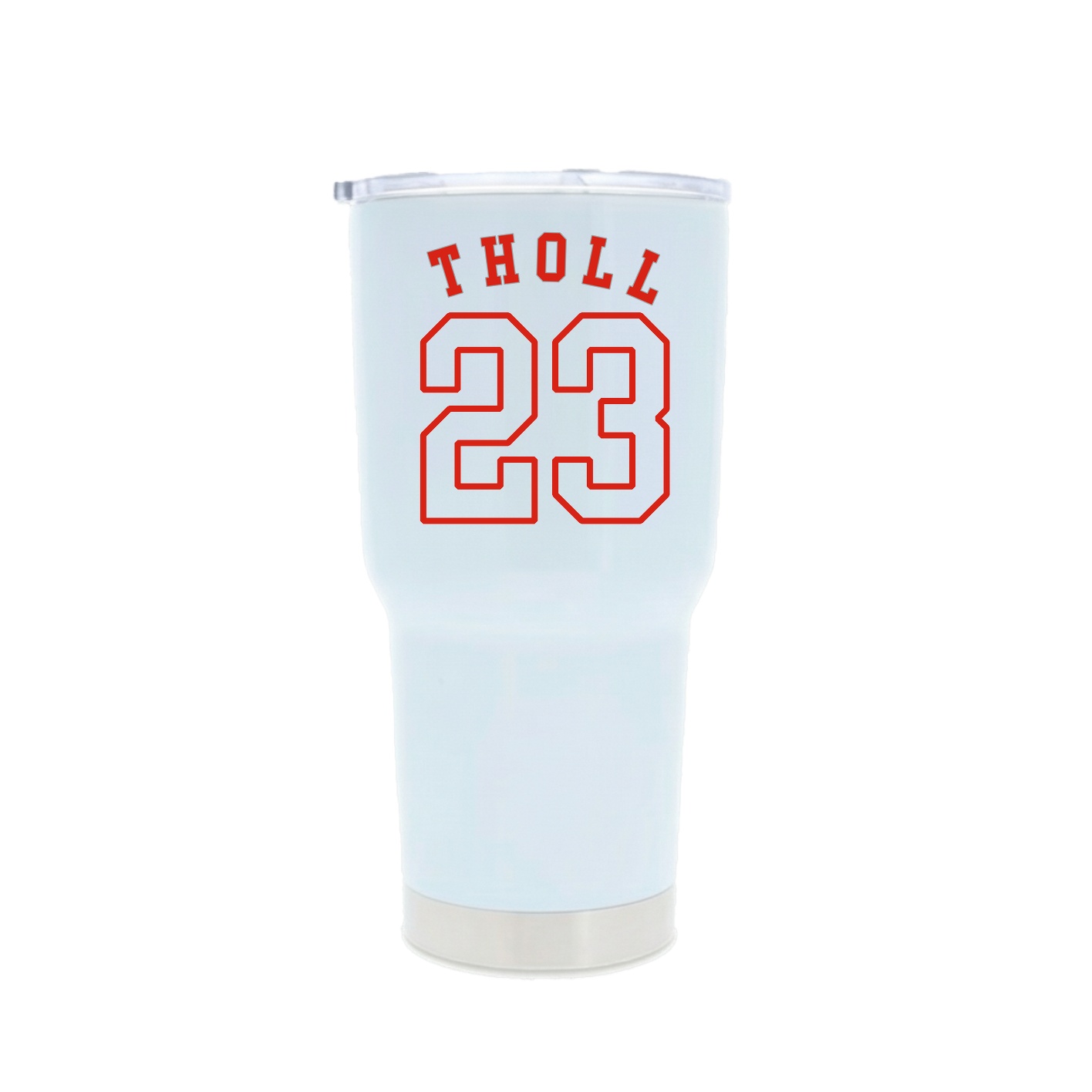 30oz Stainless Steel Tumbler — Shirsey Arch in White