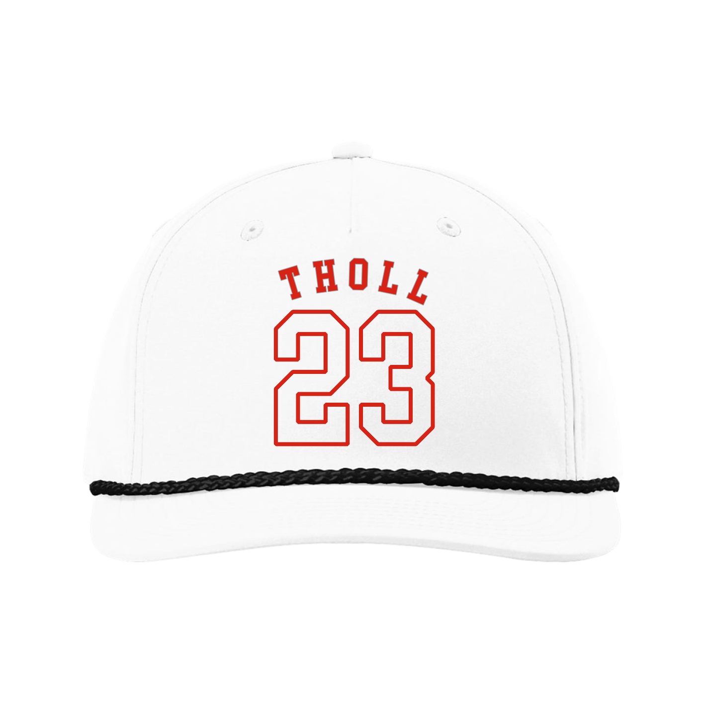 Five-Panel Classic Rope Cap — Shirsey Arch in White