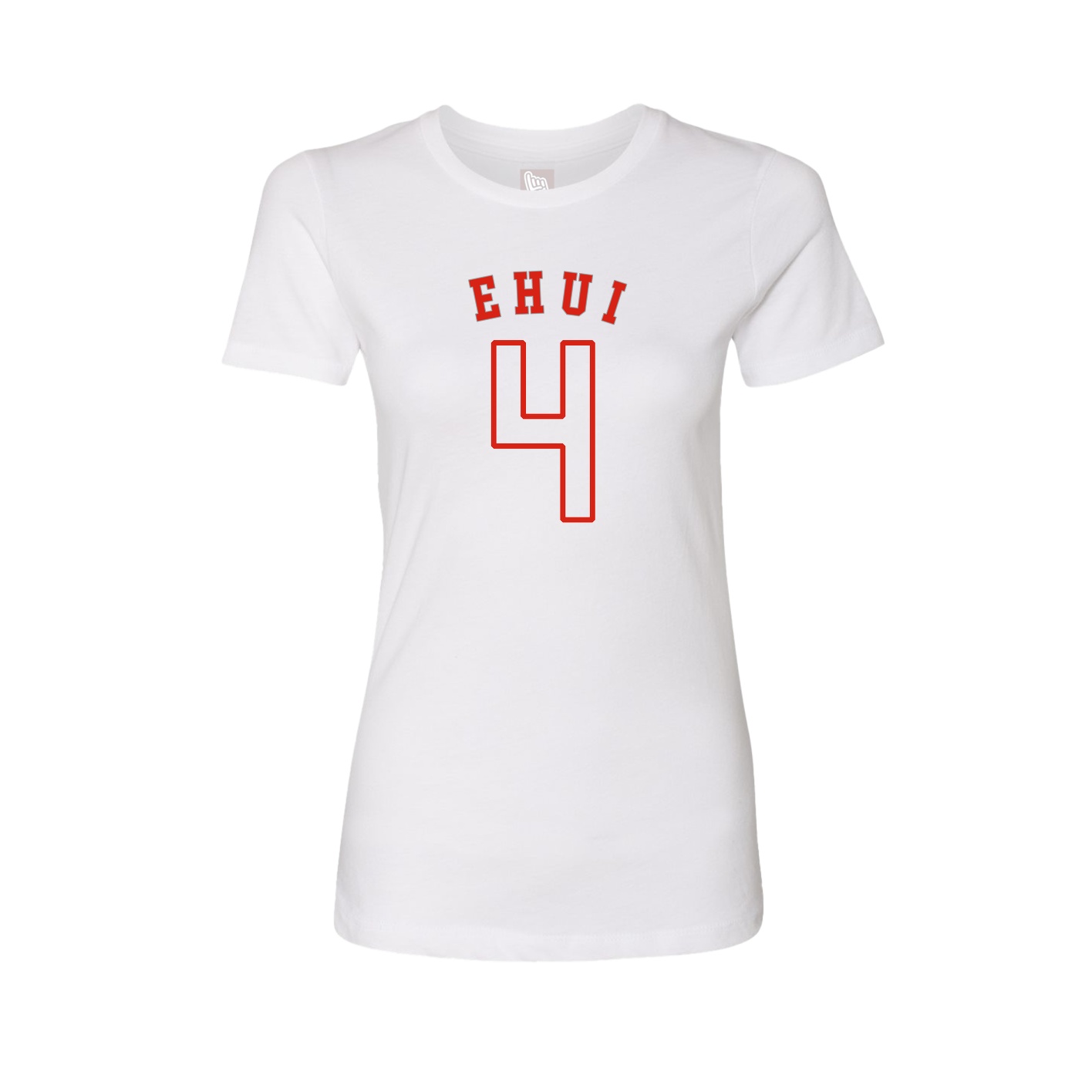 Fitted Women's Tee — Shirsey Arch in White