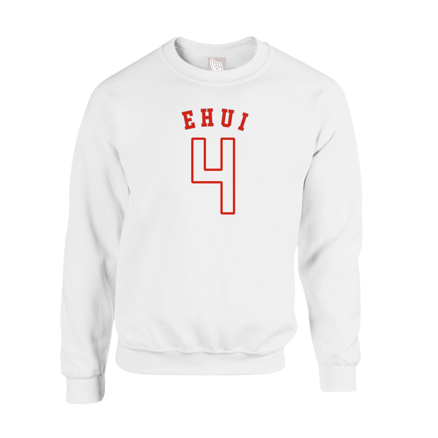 Fleece Crew — Shirsey Arch in White