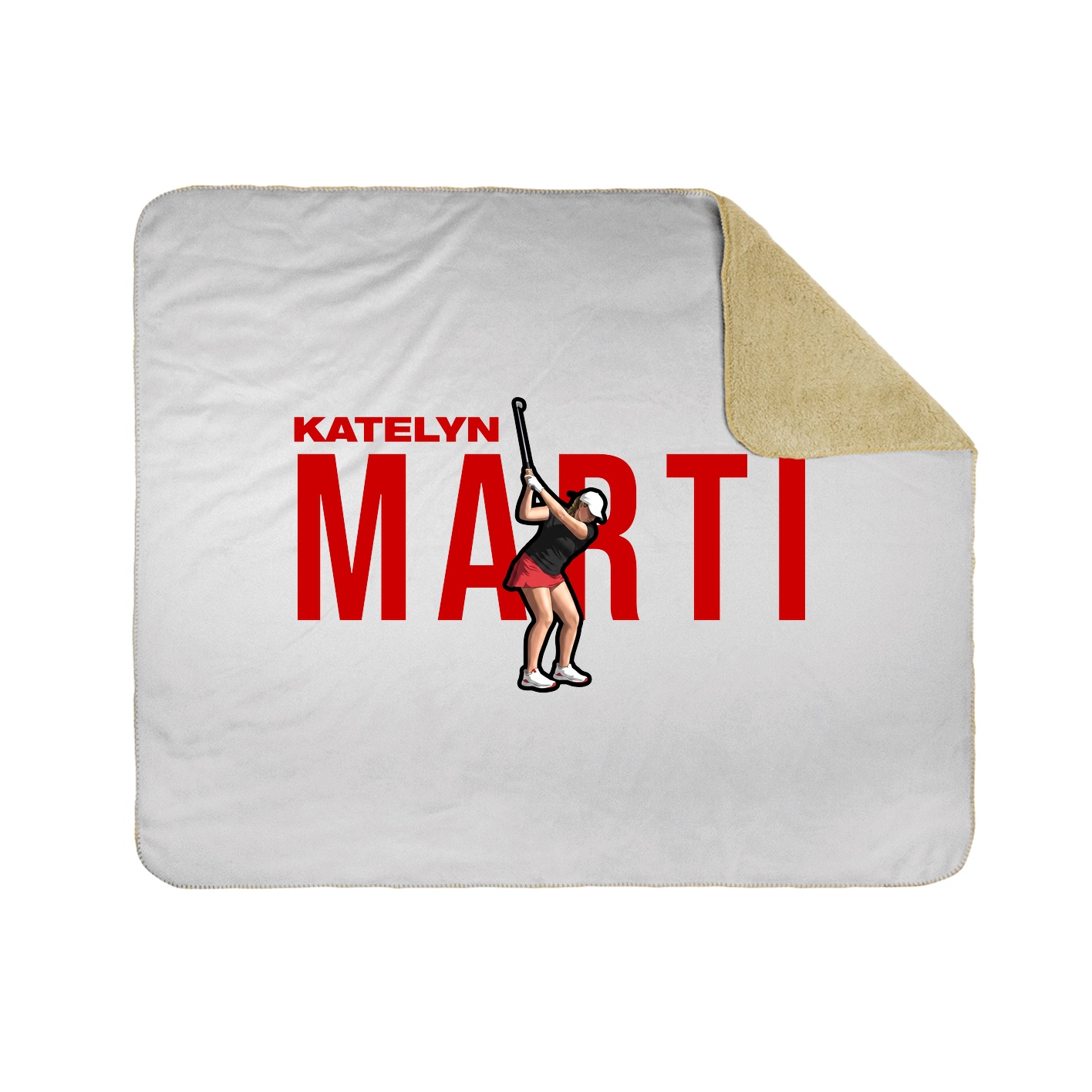Throw Blanket — Player Name in White