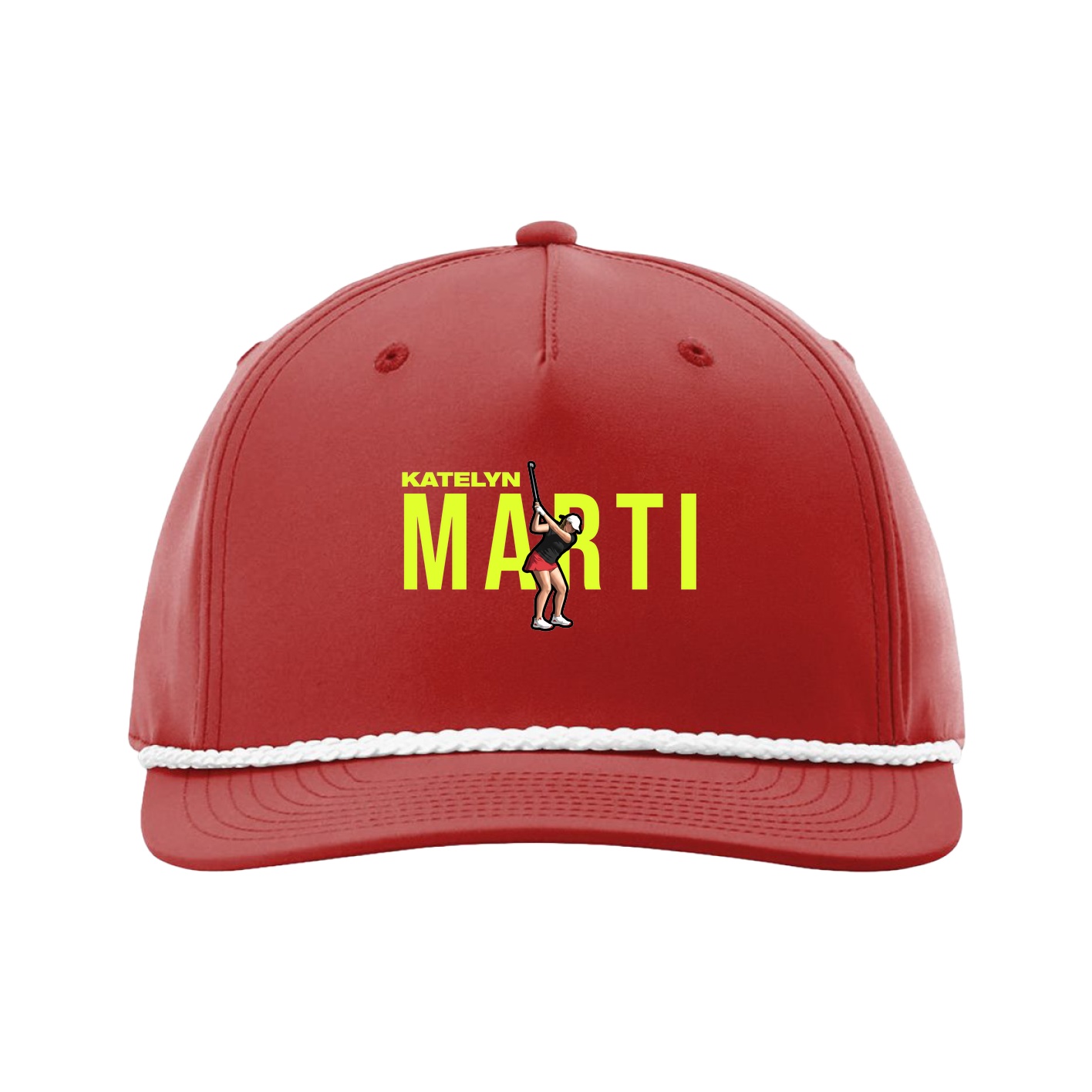 Five-Panel Classic Rope Cap — Player Name in Red