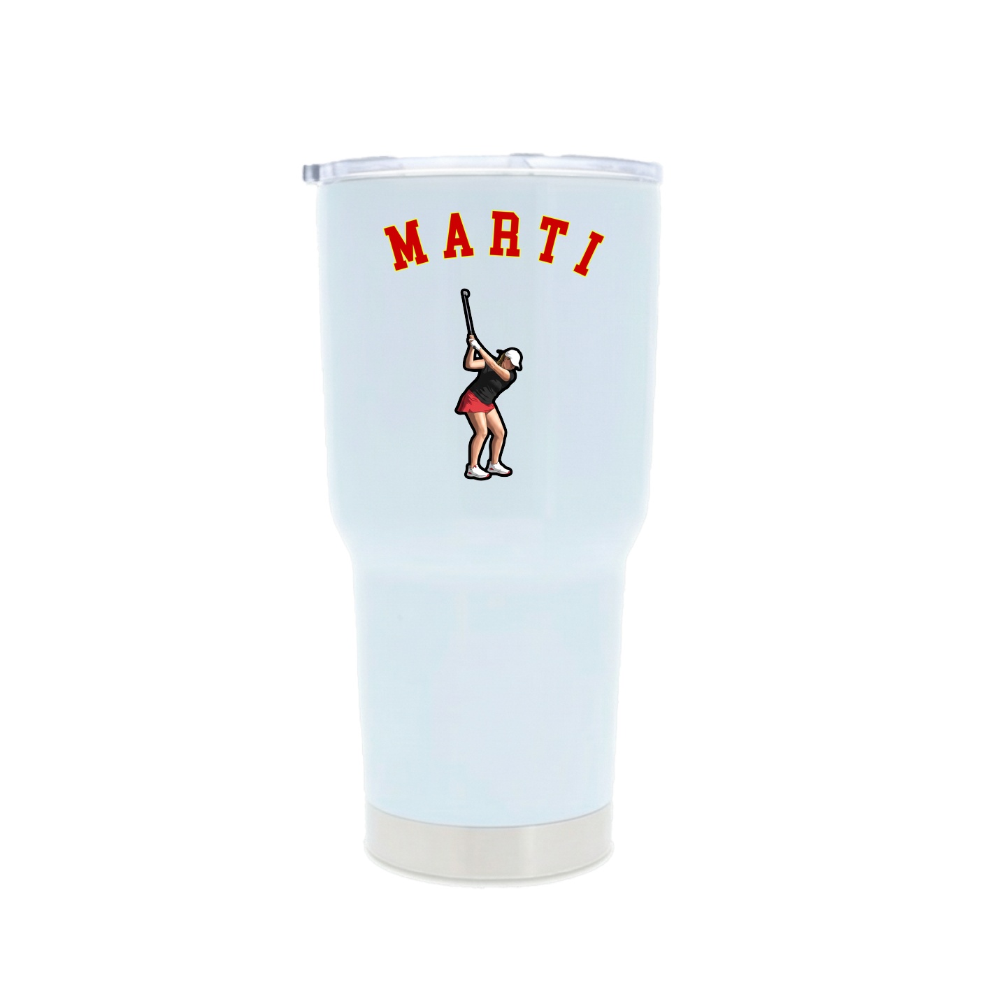 30oz Stainless Steel Tumbler — Shirsey Arch in White