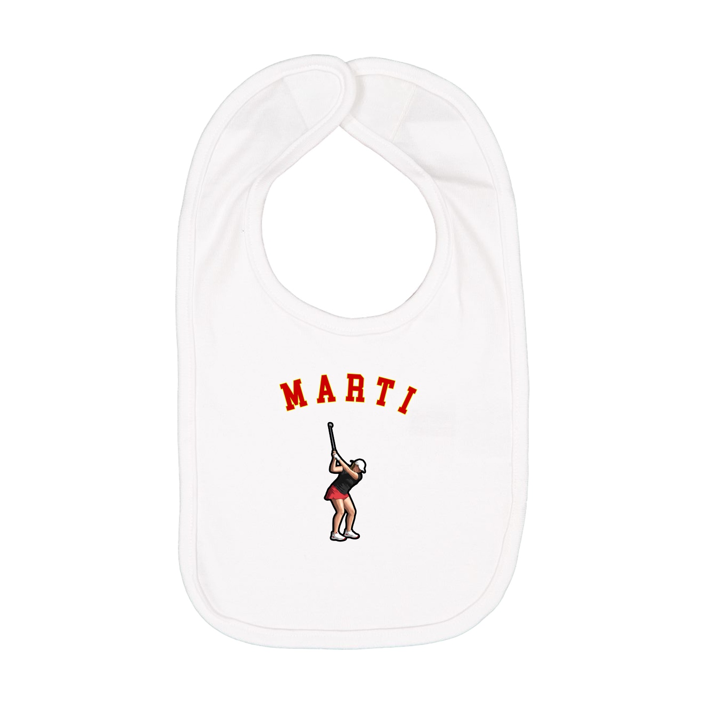 Infant Bib — Shirsey Arch in White