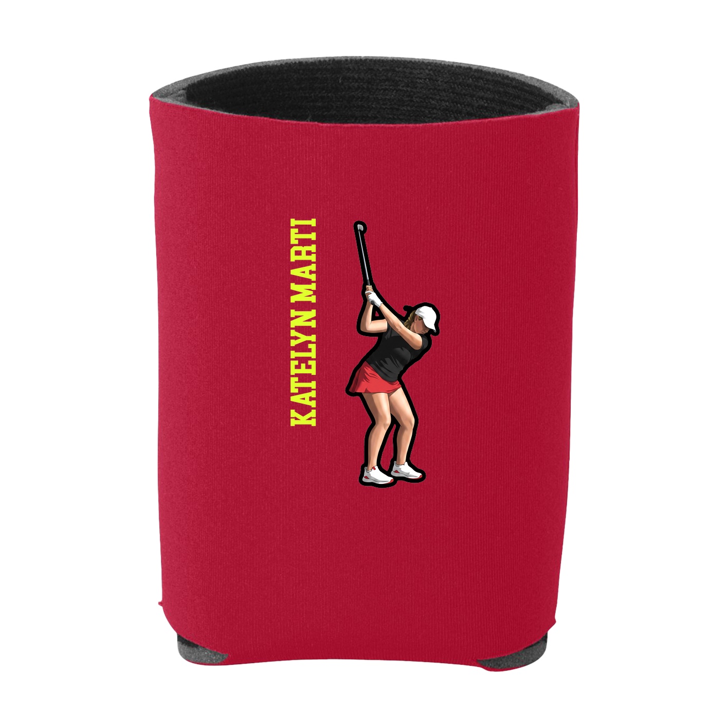 Can Holder — Name Vertical in Red