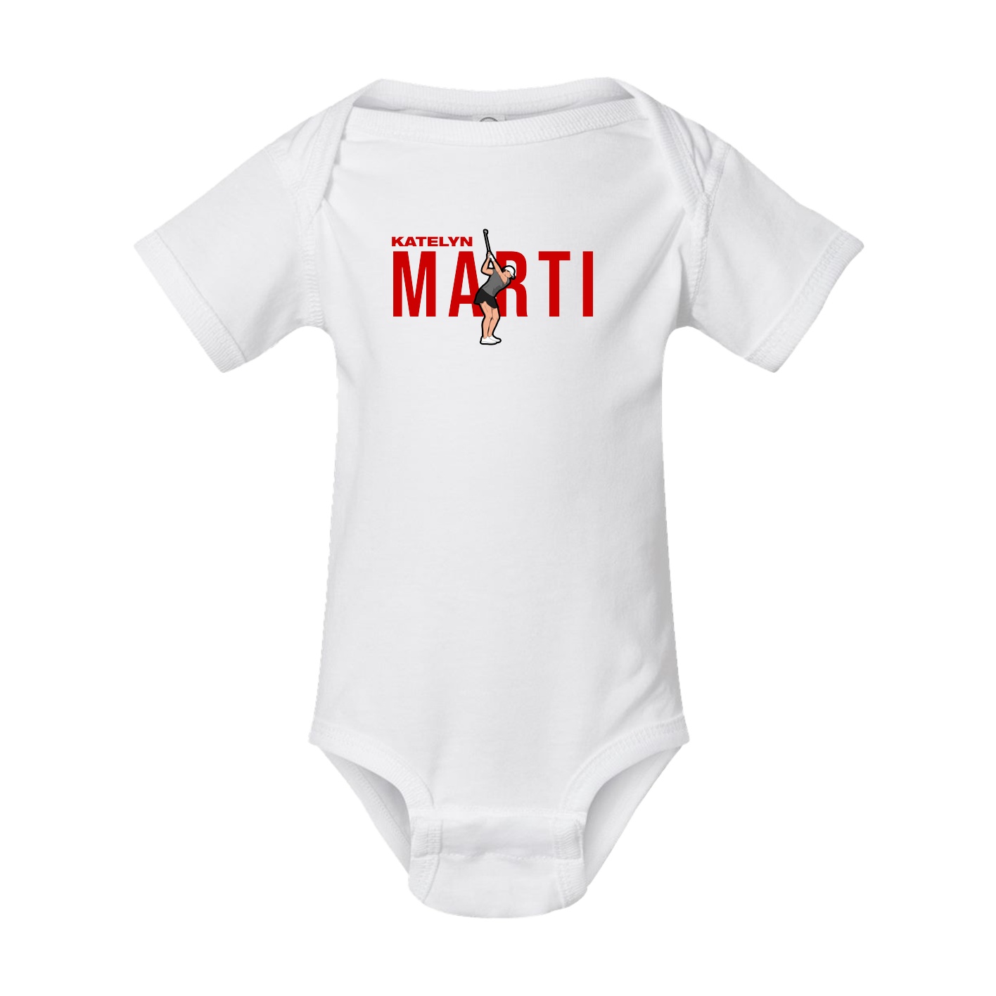Baby Onesie — Player Name in White