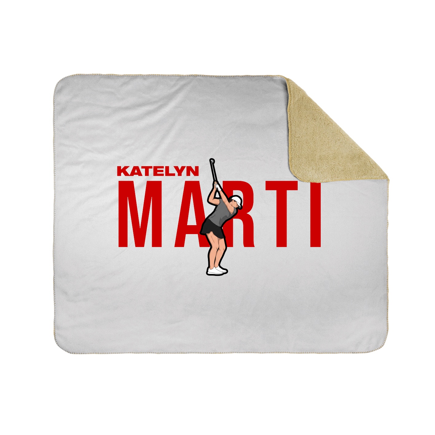 Throw Blanket — Player Name in White