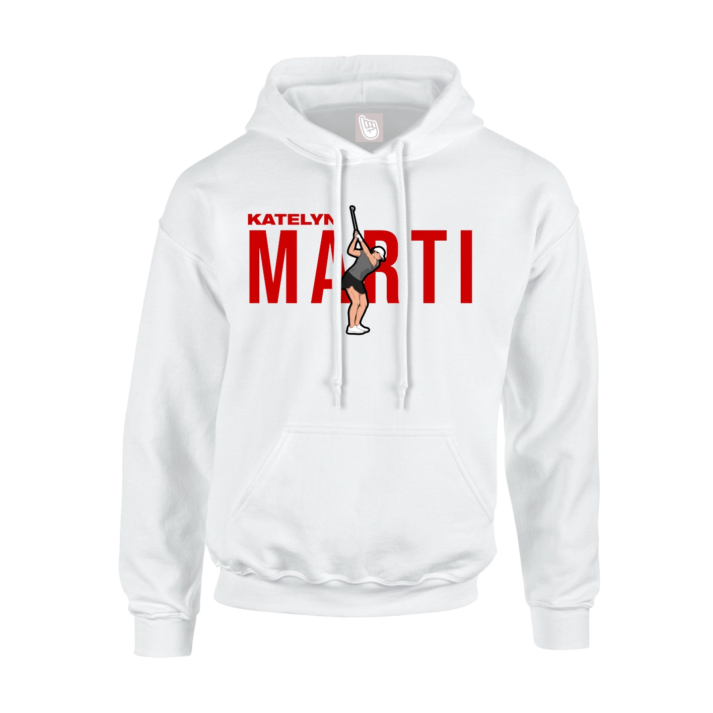 Youth Hoodie — Player Name in White