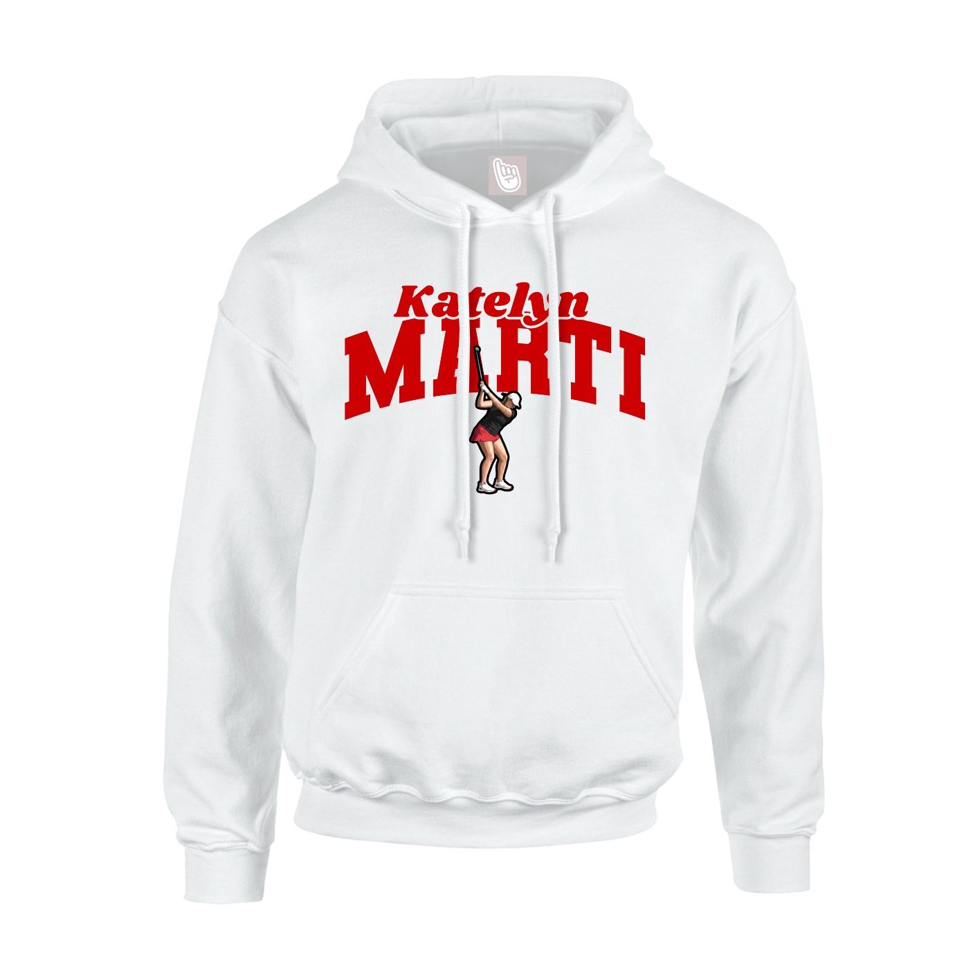 Hoodie — Signature Arch in White