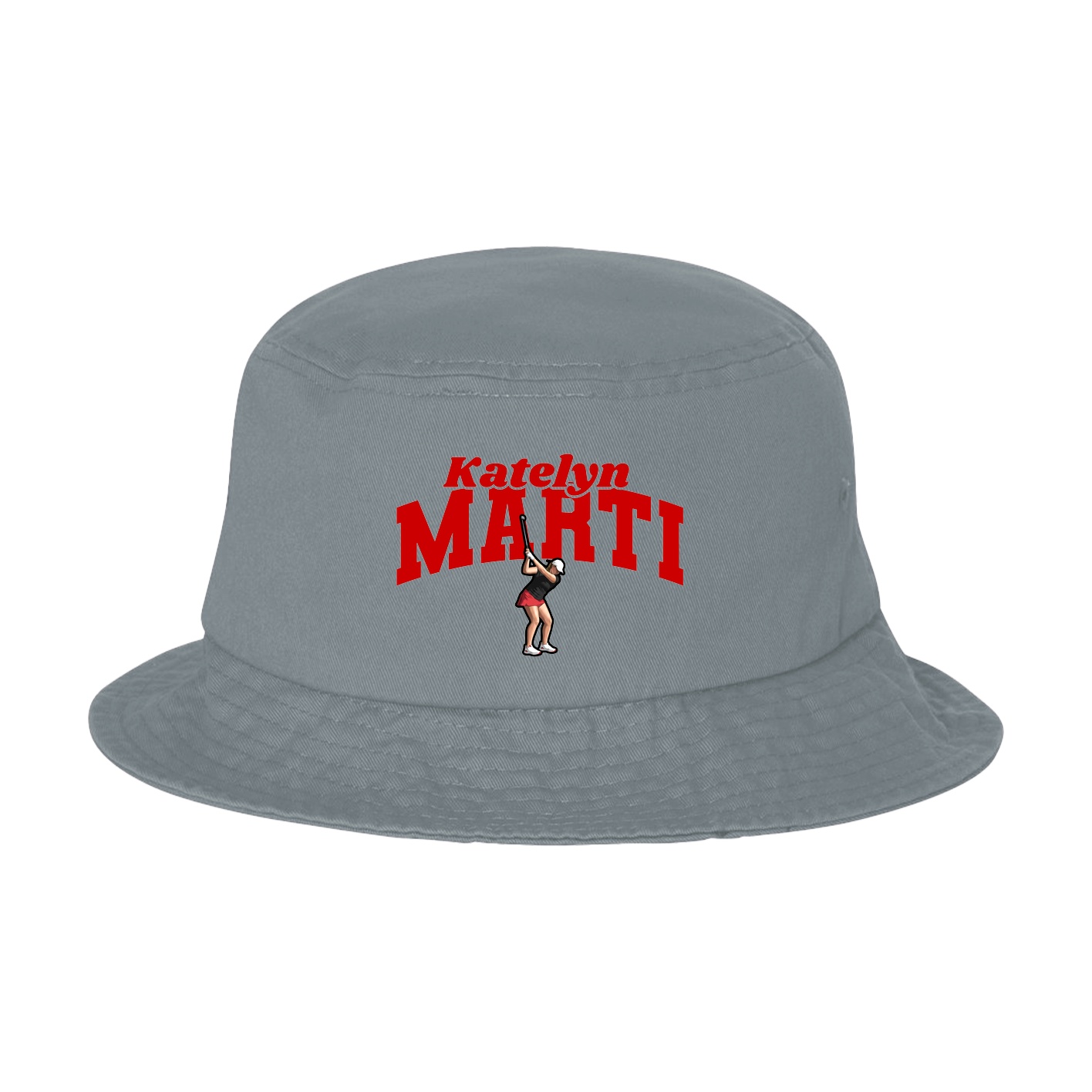 Bucket Cap — Signature Arch in Grey