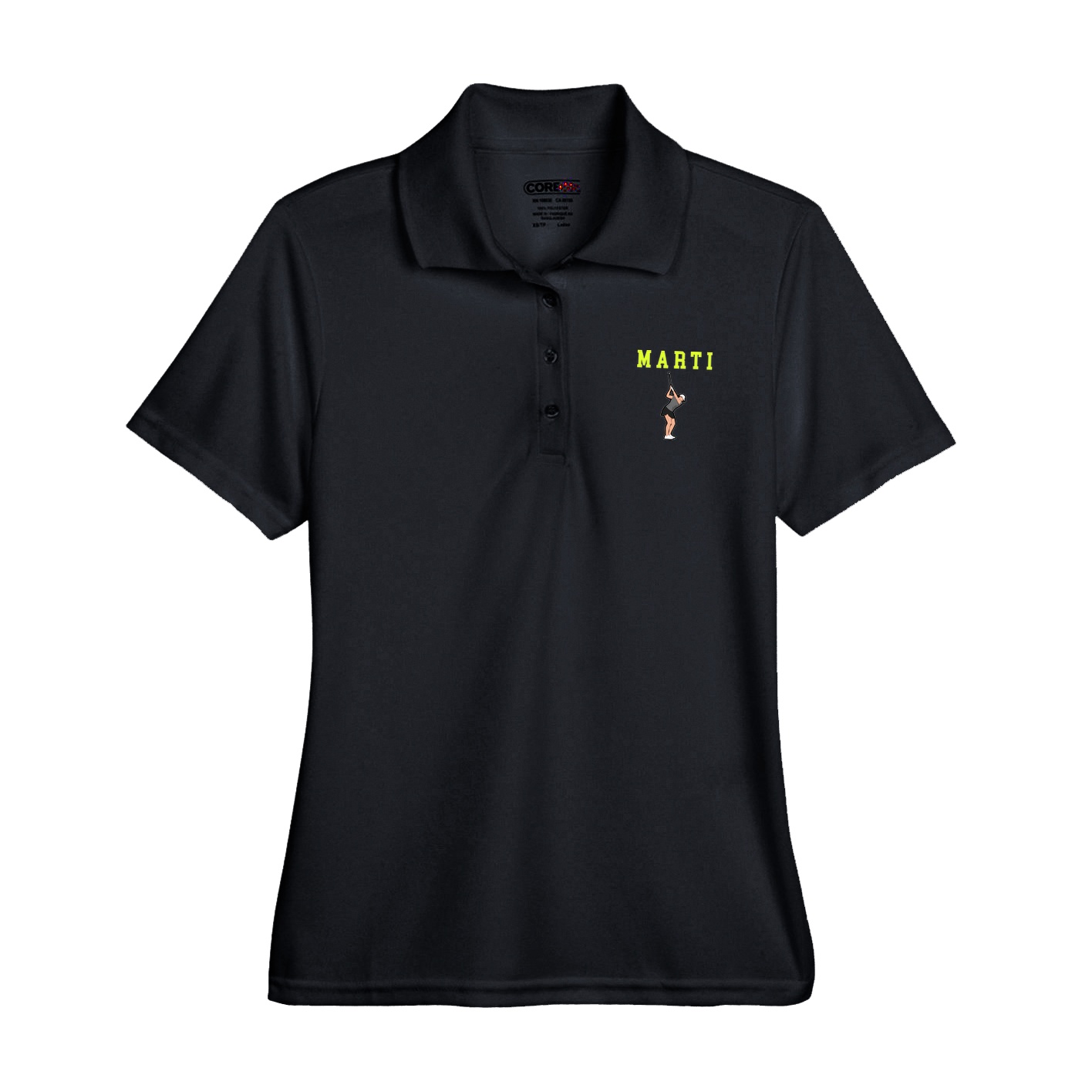 Womens Performance Polo — Shirsey in Black