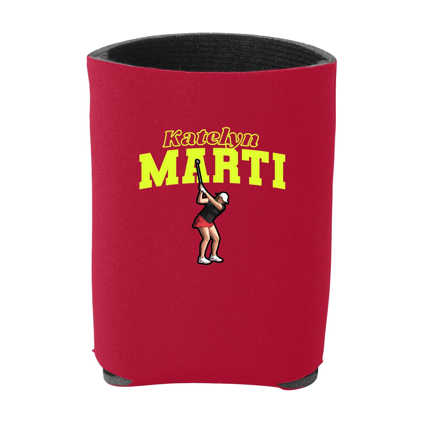 Can Holder — Name Arch in Red