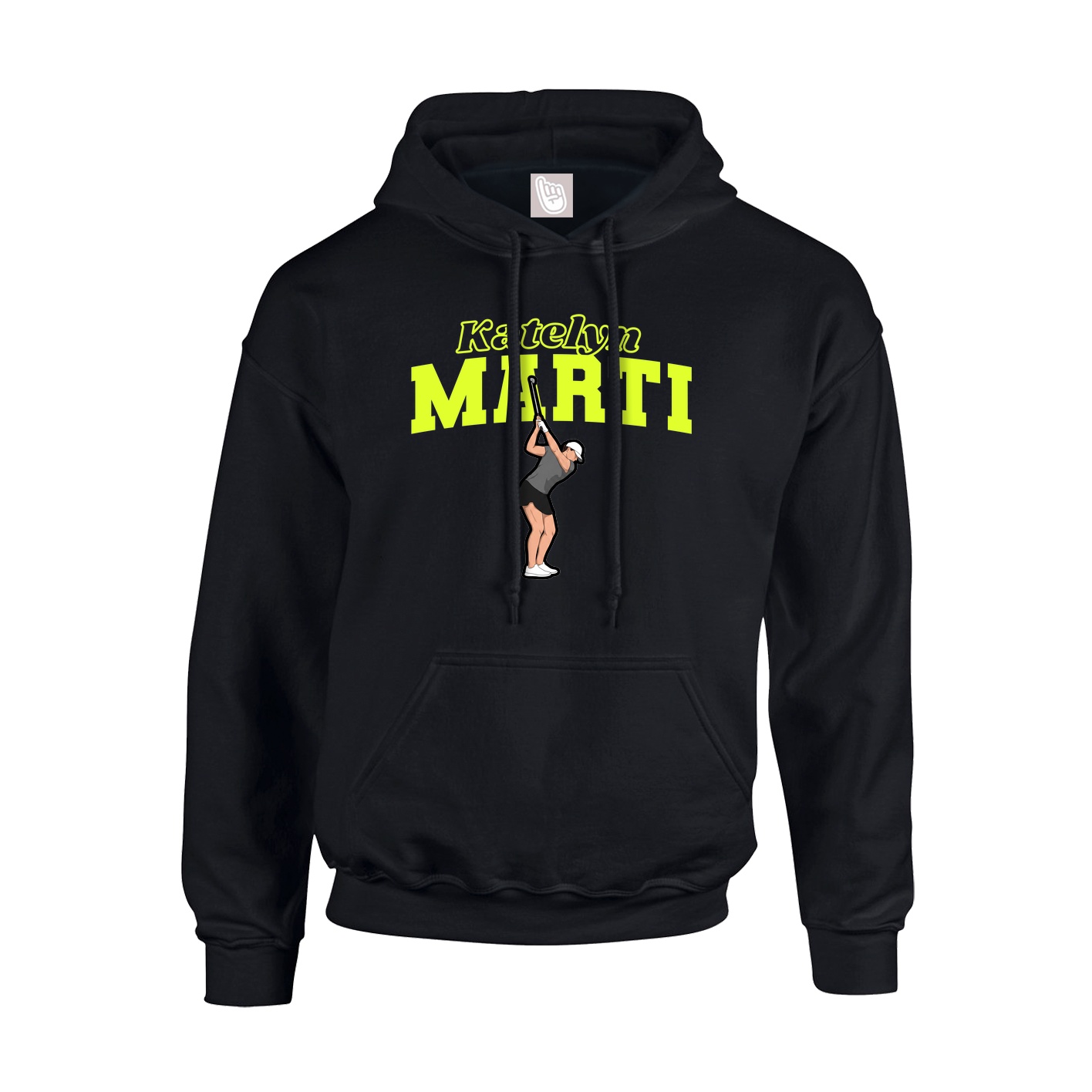 Youth Hoodie — Name Arch in Black