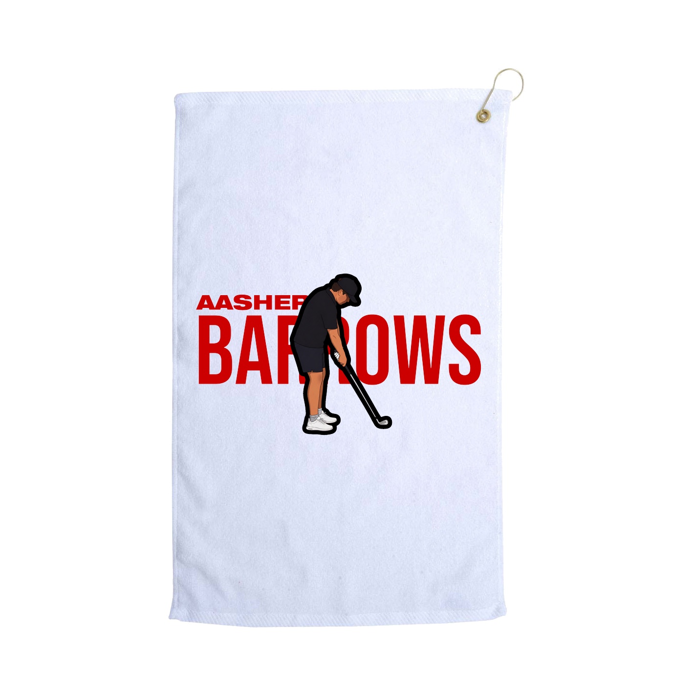 Golf Towel — Player Name in White