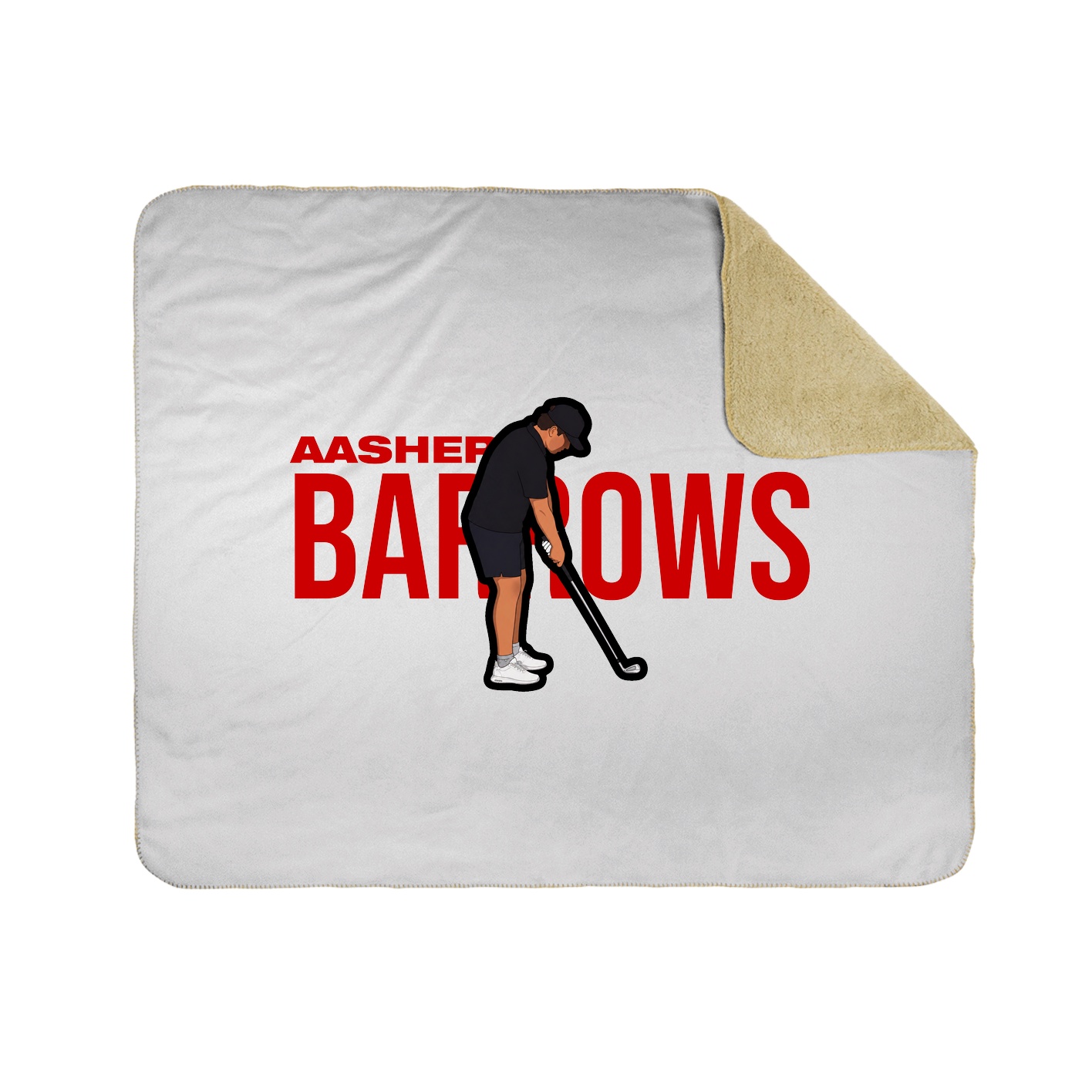 Throw Blanket — Player Name in White