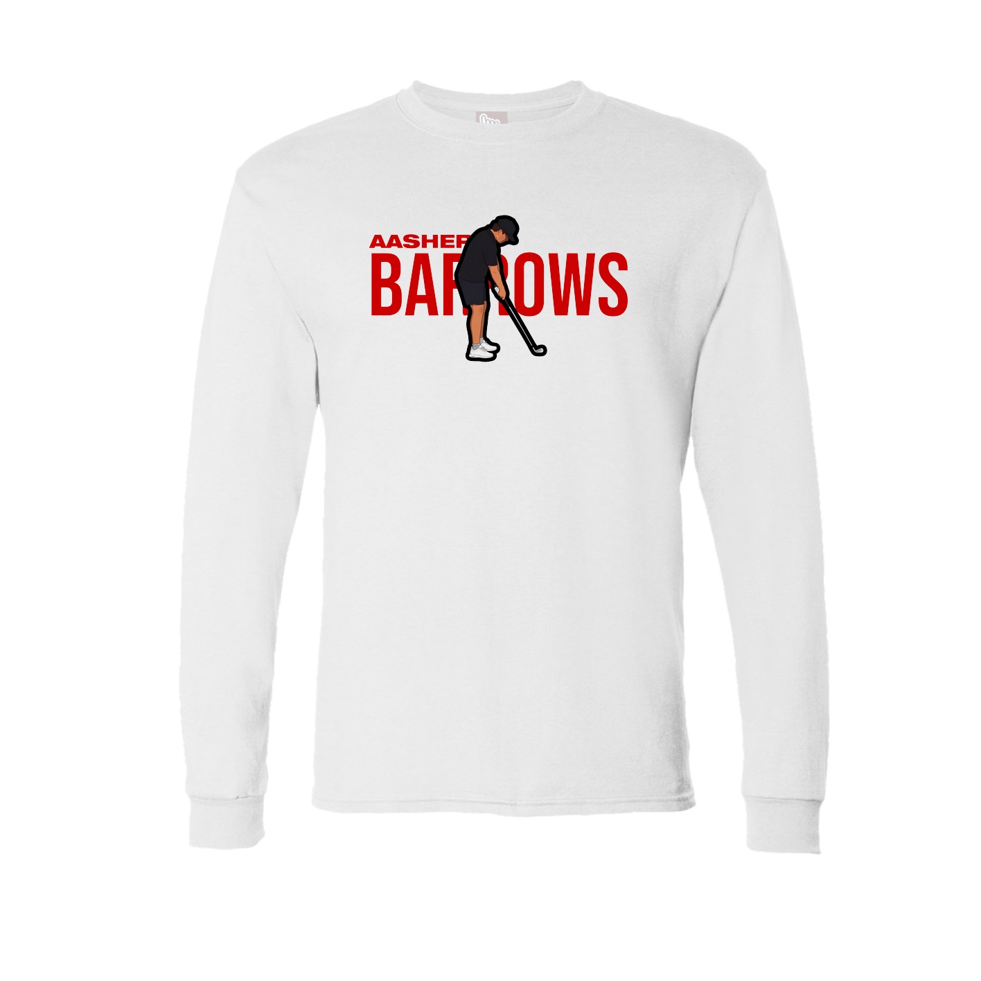 Long Sleeve Tee — Player Name in White