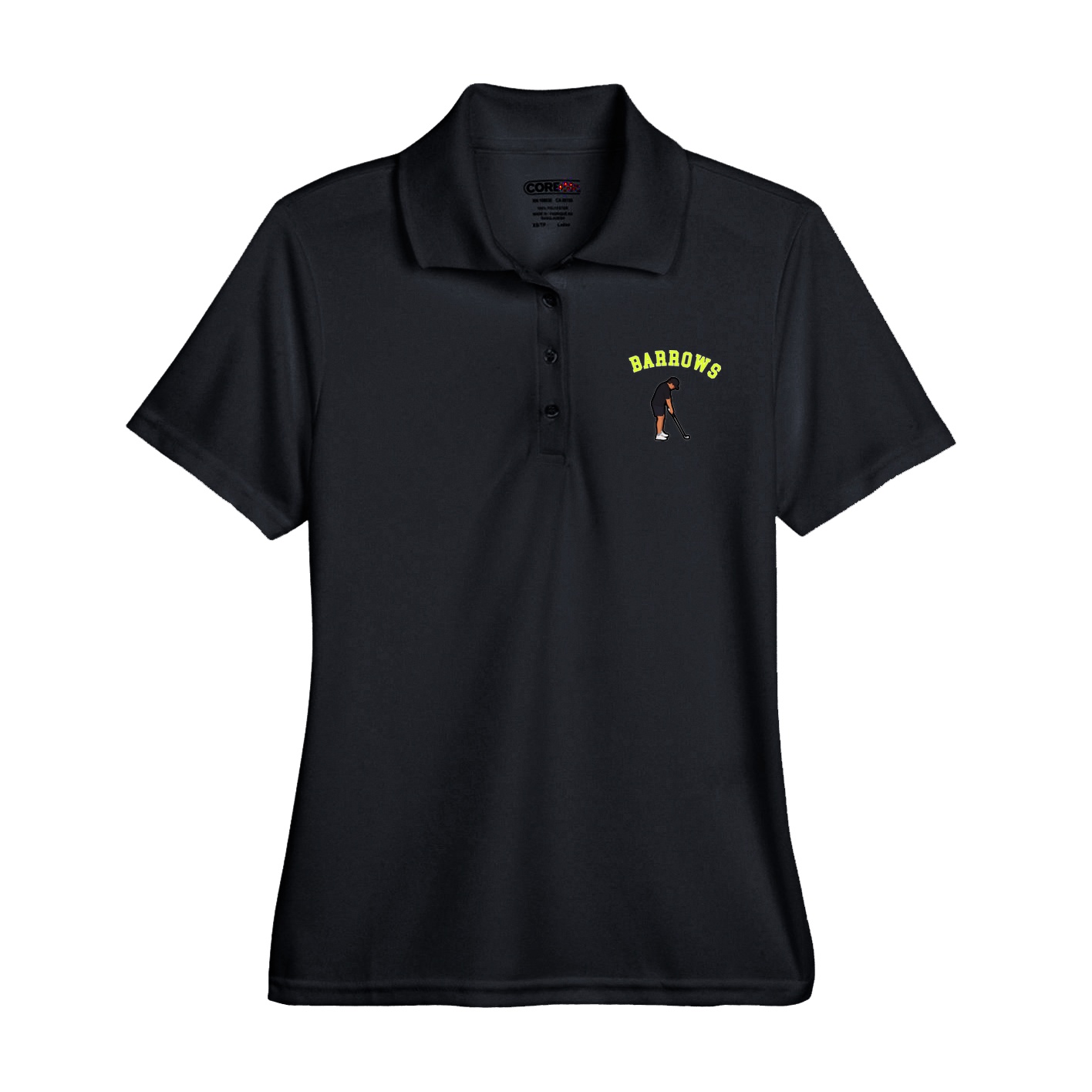 Womens Performance Polo — Shirsey Arch in Black