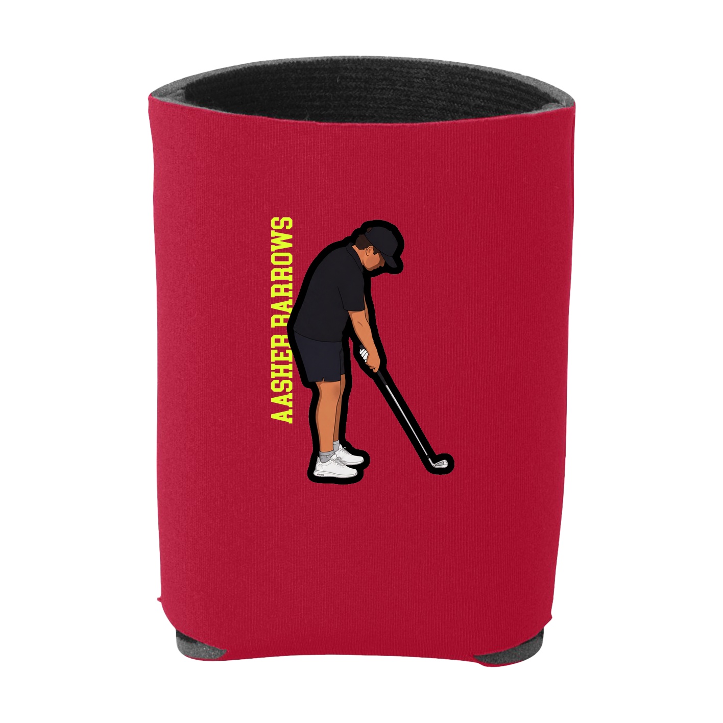 Can Holder — Name Vertical in Red