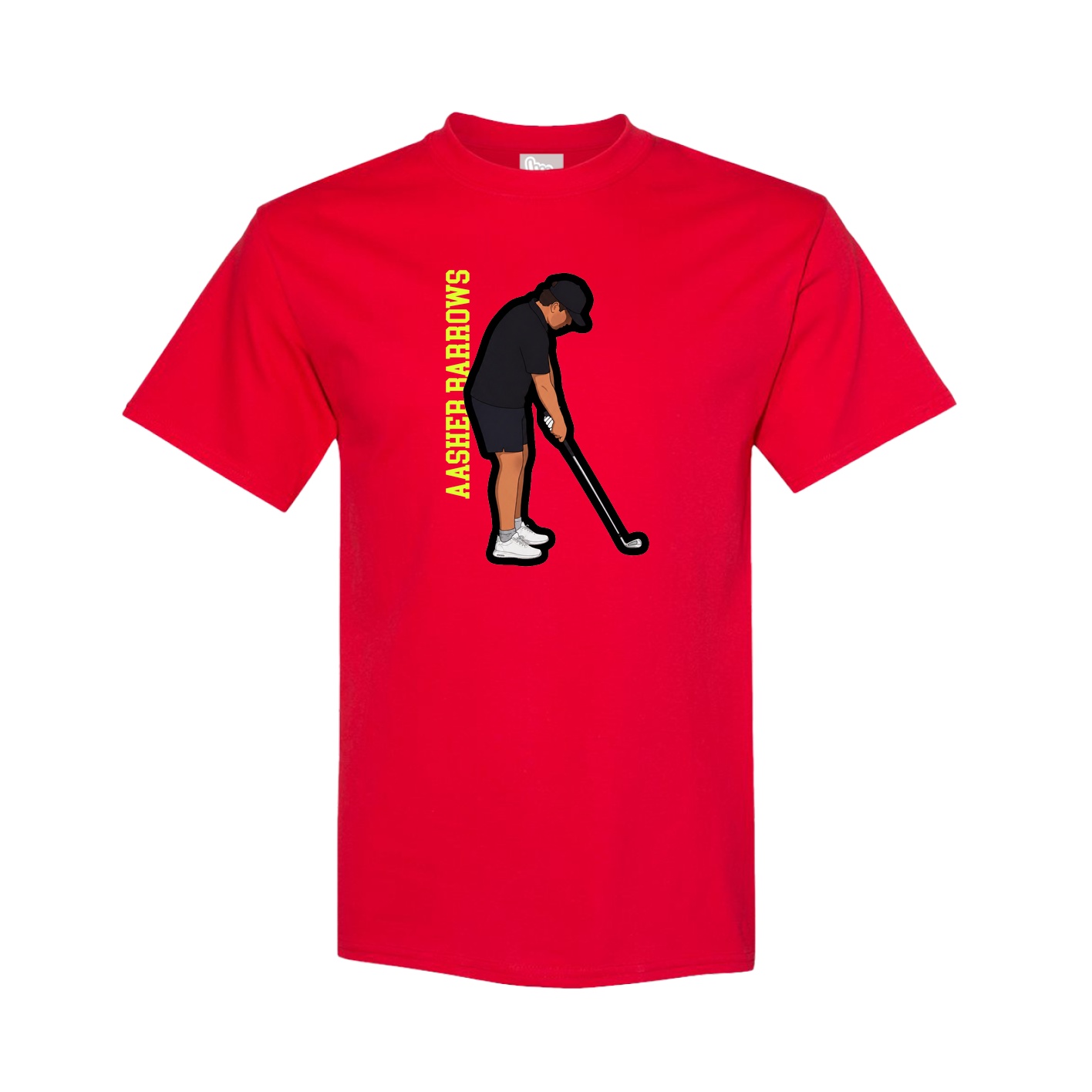 Youth Tee — Name Vertical in Red