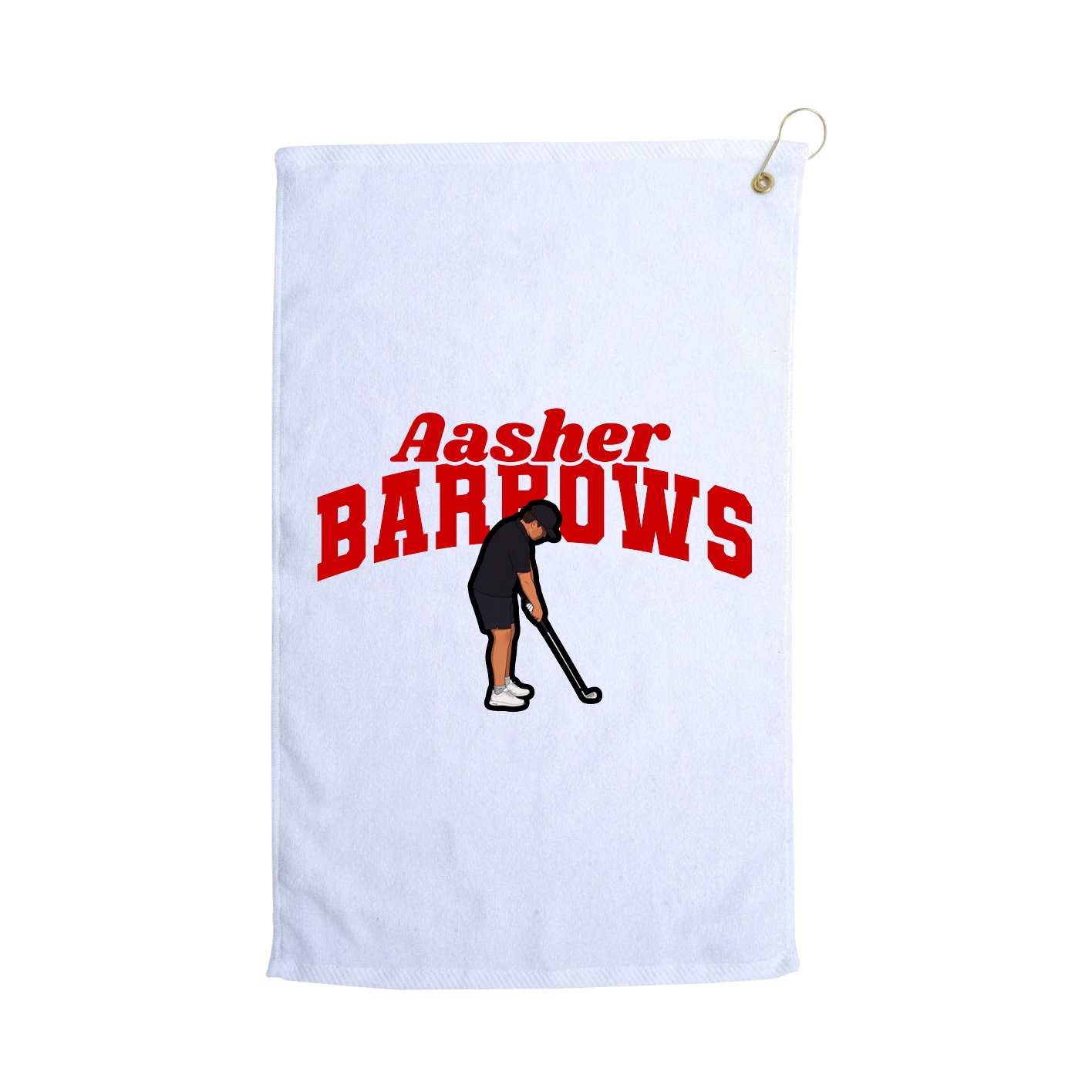 Golf Towel — Signature Arch in White