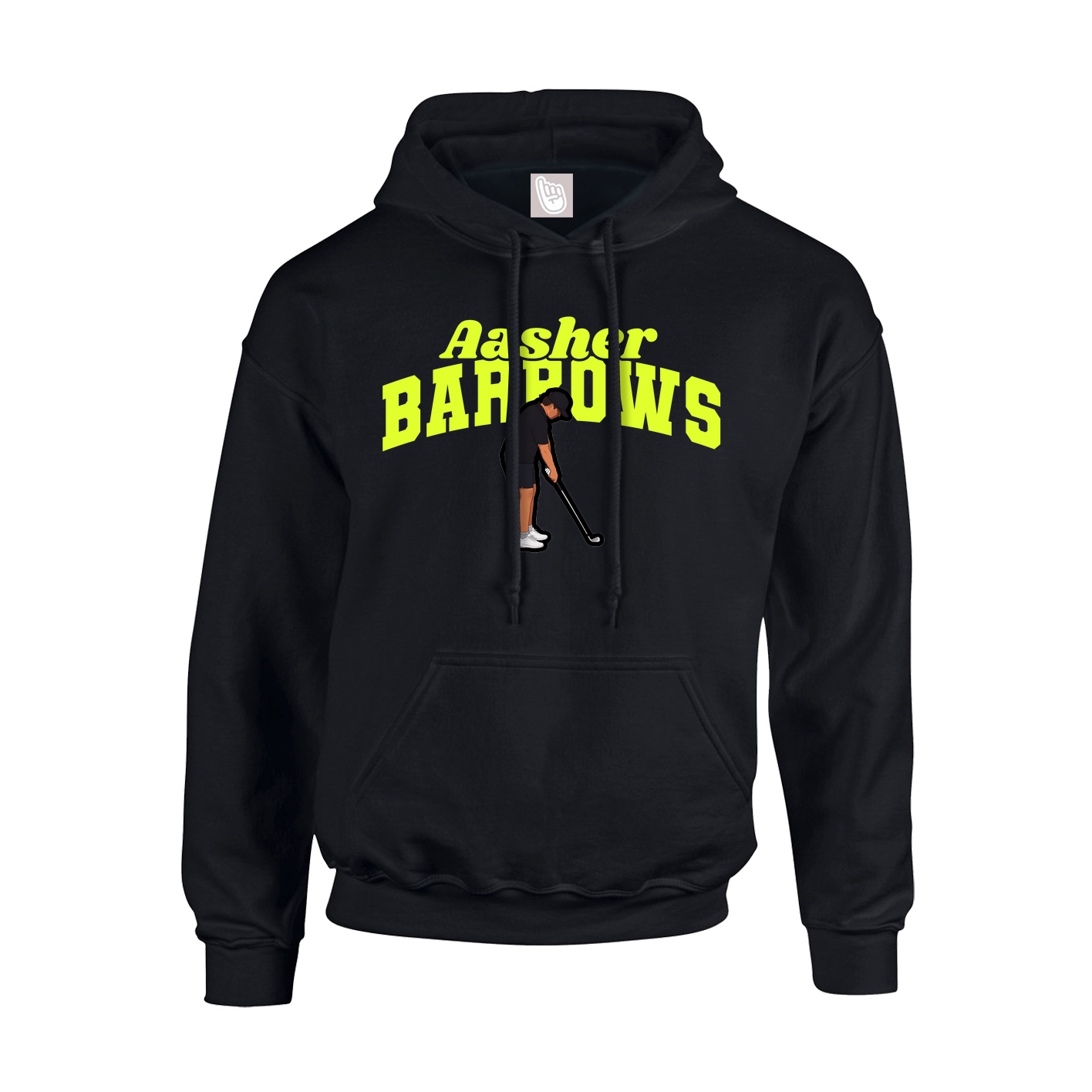 Youth Hoodie — Signature Arch in Black