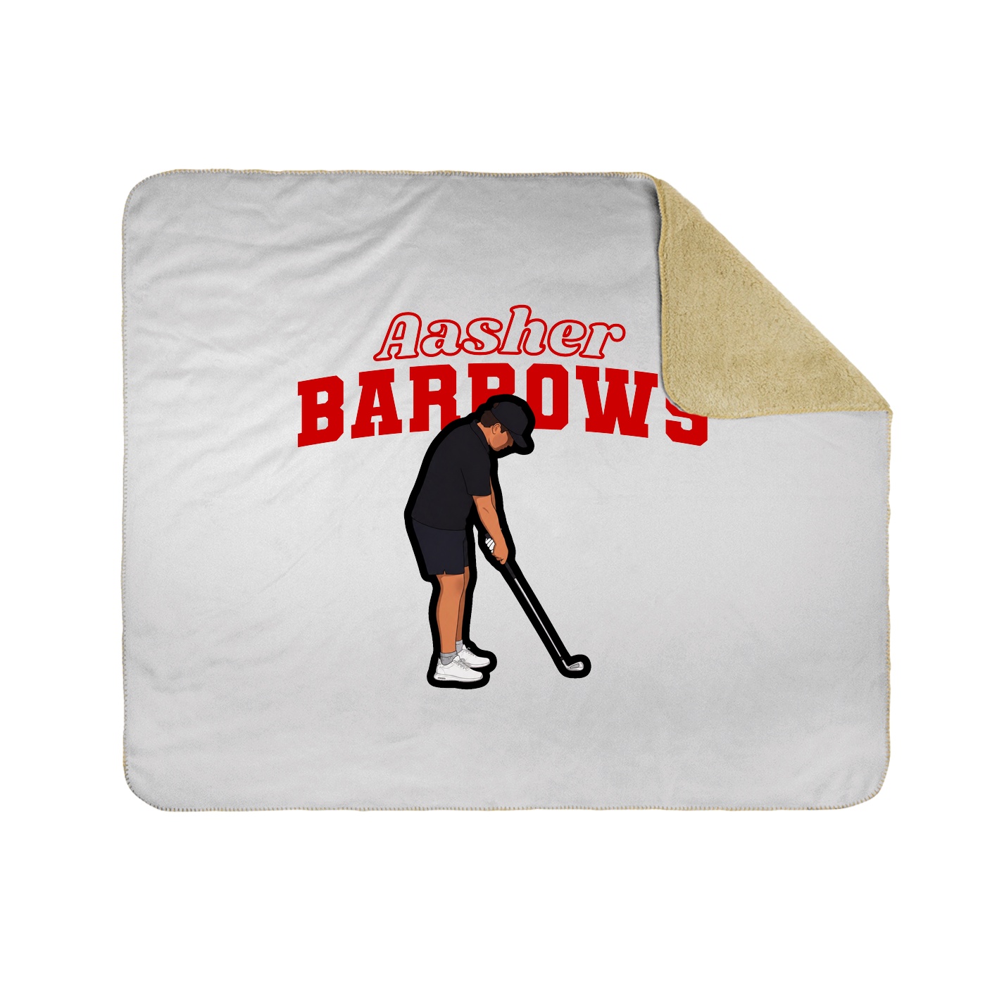 Throw Blanket — Name Arch in White