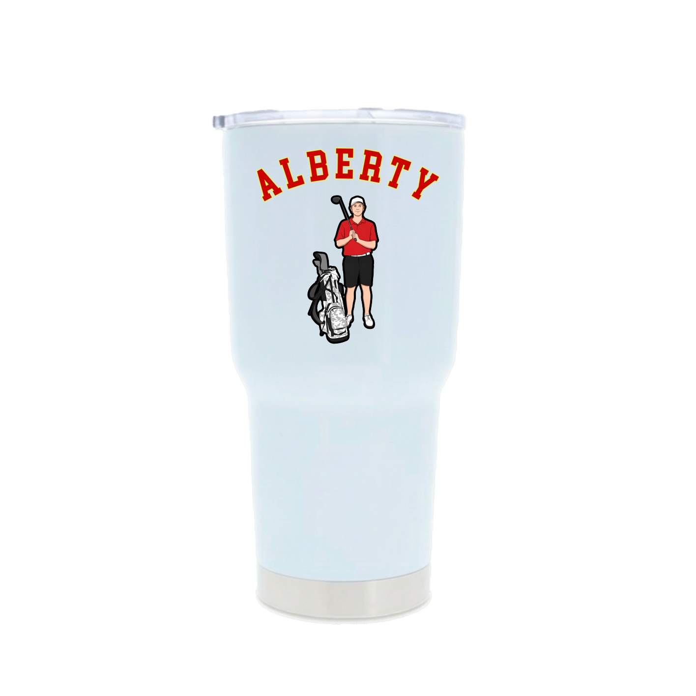 30oz Stainless Steel Tumbler — Shirsey Arch in White