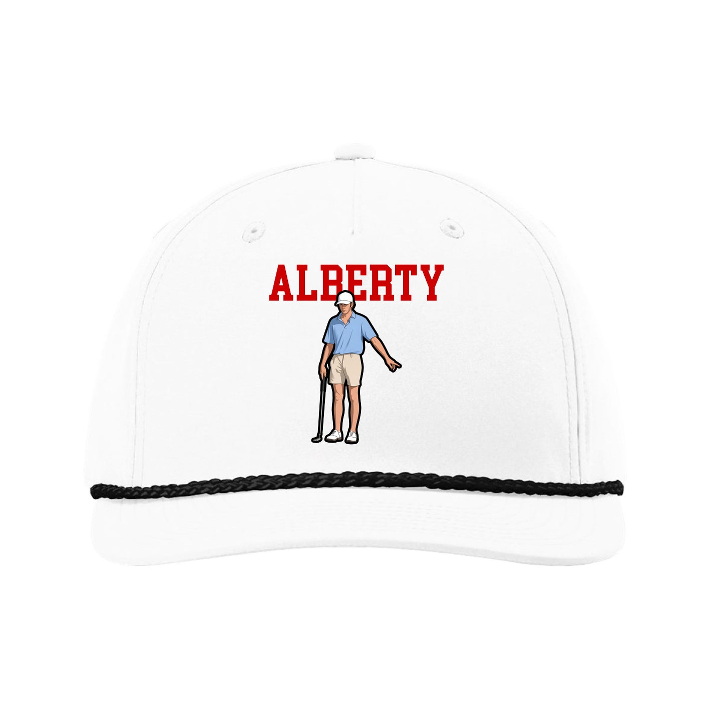 Five-Panel Classic Rope Cap — Shirsey in White
